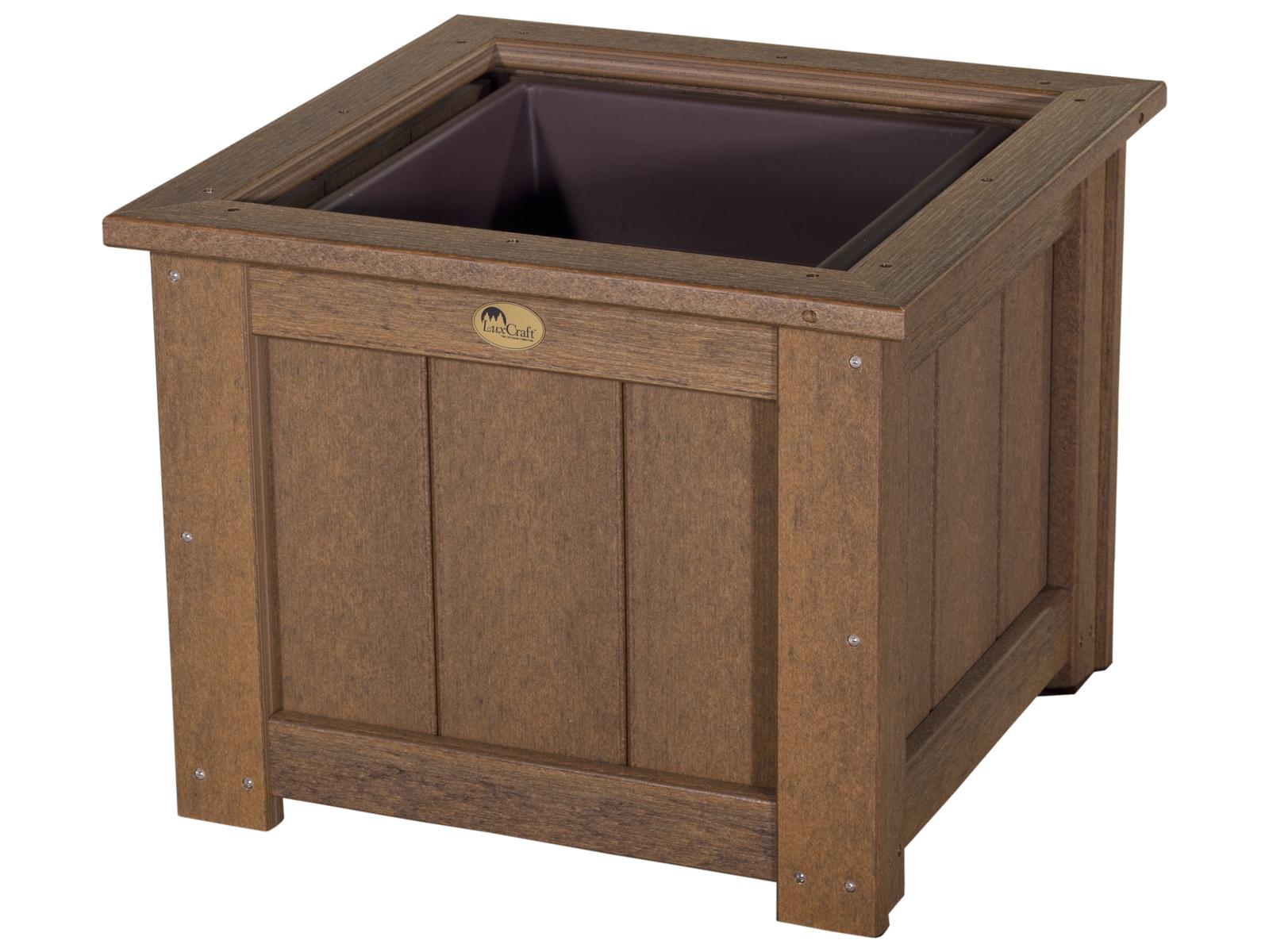 LuxCraft Recycled Plastic 24 Square Planter