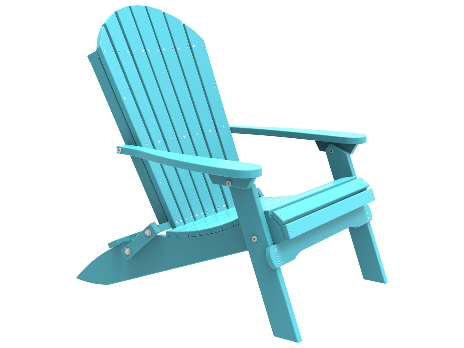 LuxCraft Recycled Plastic Folding Patio Adirondack Chair