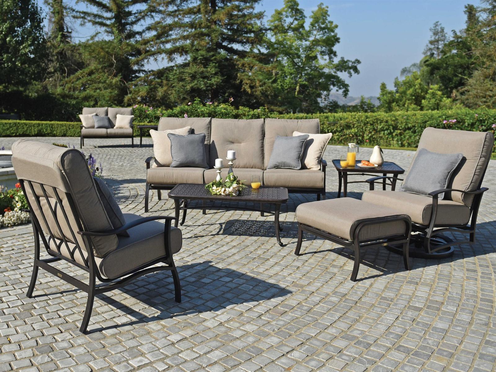 Mallin Albany Aluminum Cushion Outdoor Patio Lounge Set