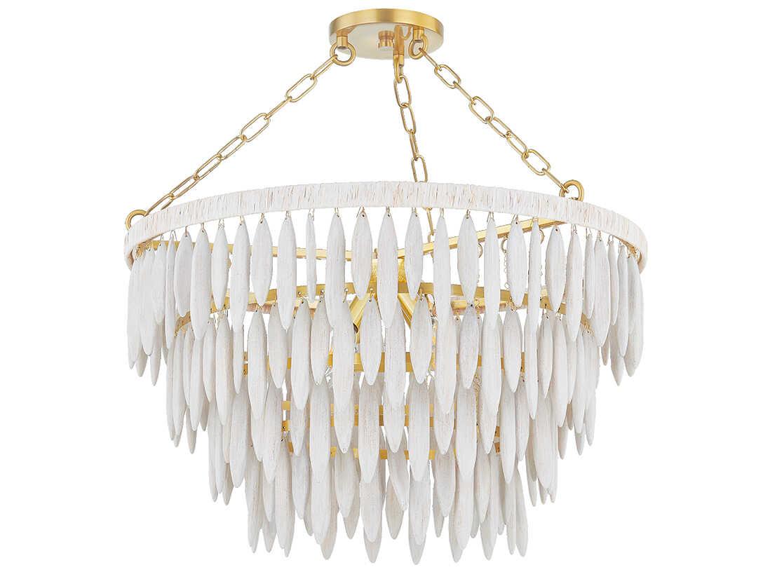 Mitzi Tiffany 4-Light Aged Brass Candelabra Chandelier