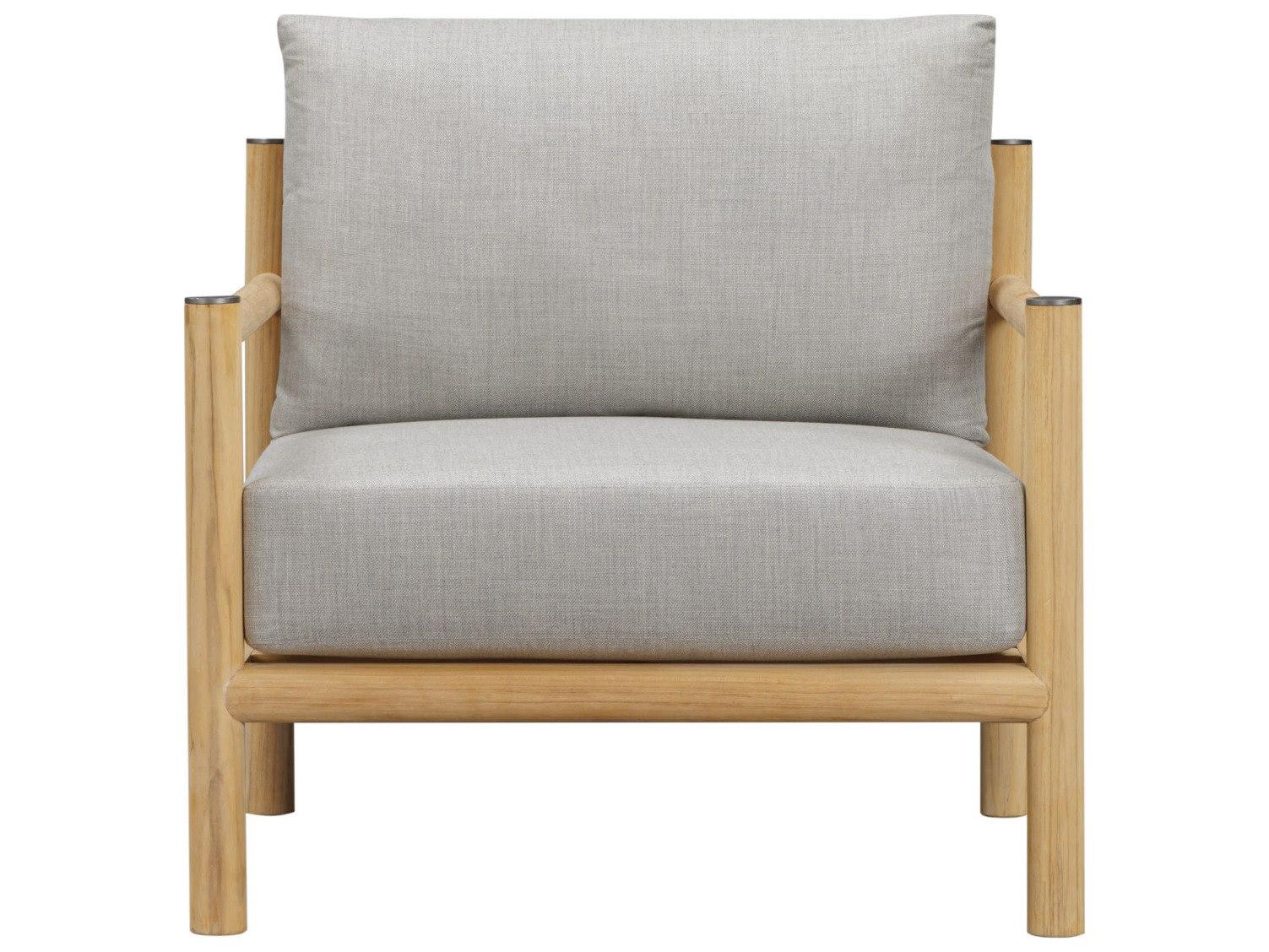 Oliver Home Outdoor Vin Teak Cushion Lounge Chair