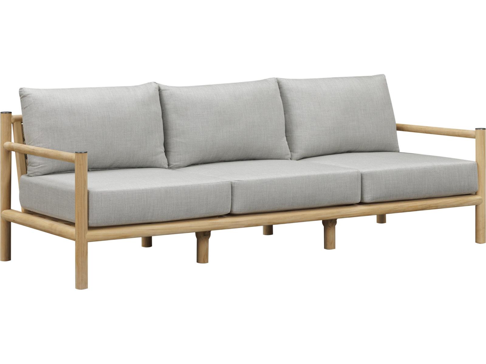 Oliver Home Outdoor Vin Teak Cushion Sofa