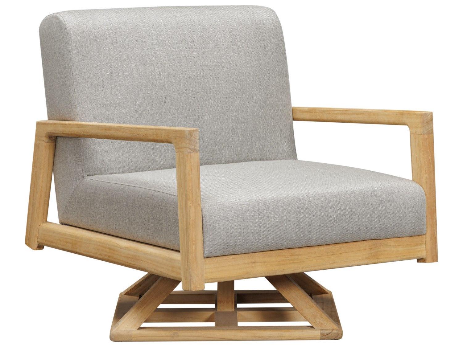 Oliver Home Outdoor Sharon Teak Cushion Lounge Chair