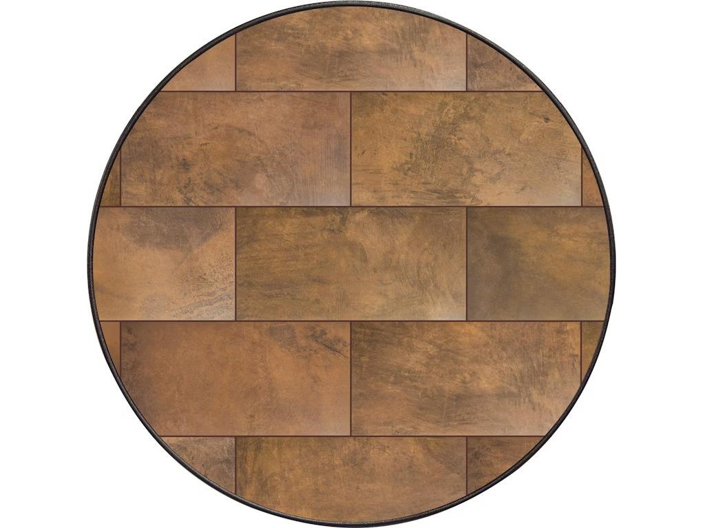 OW Lee City Porcelain Round Table Top with Aluminum Rim