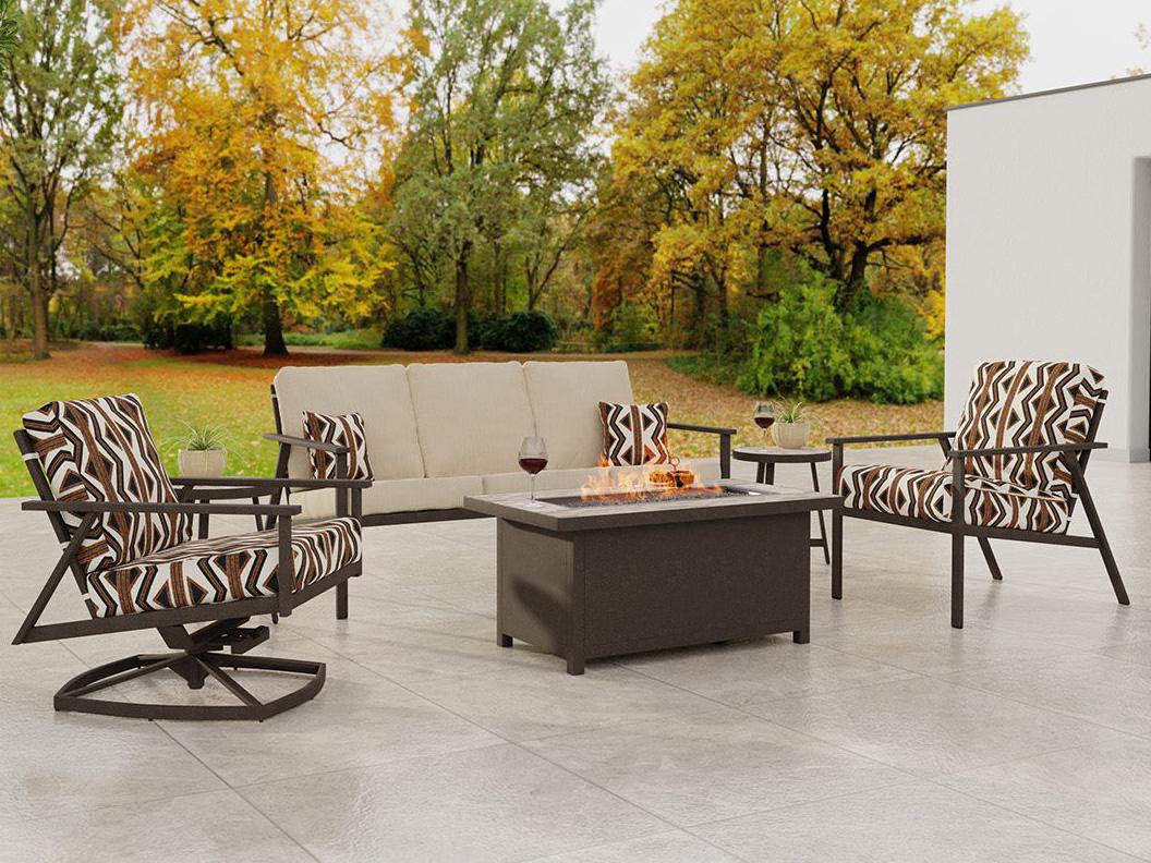 OW Lee Marin Aluminum Outdoor Patio Lounge Set