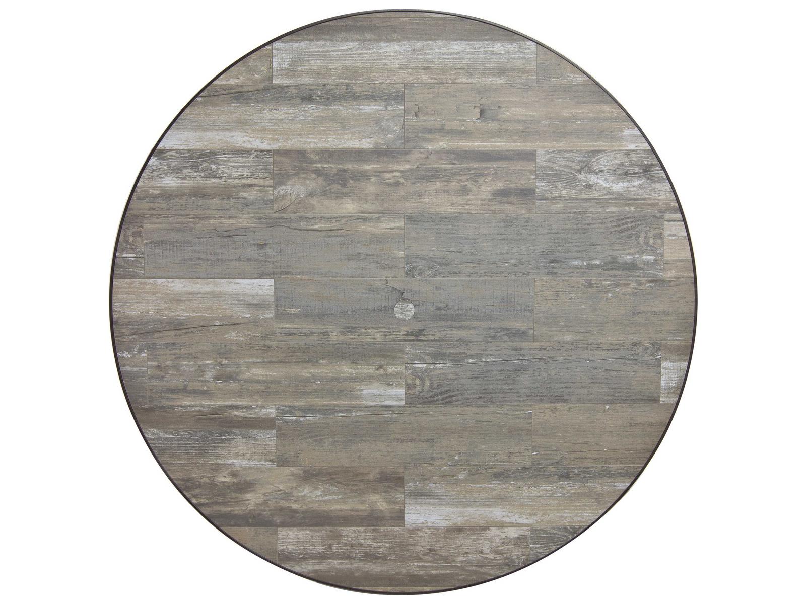 OW Lee Porcelain Reclaimed Round Table Top with Umbrella Hole