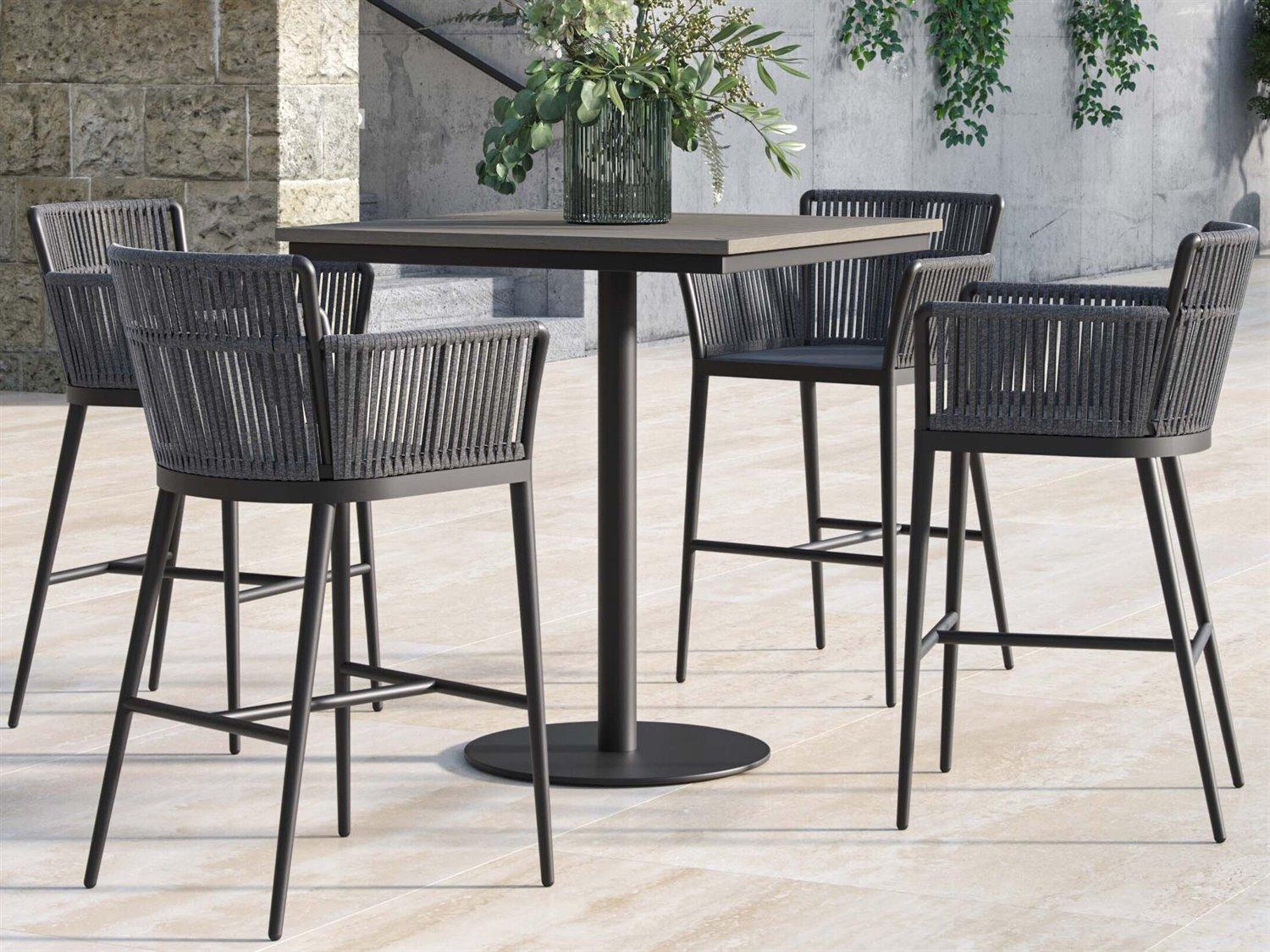 Oxford Garden Nette Aluminum Carbon 5 Piece Bar Set
