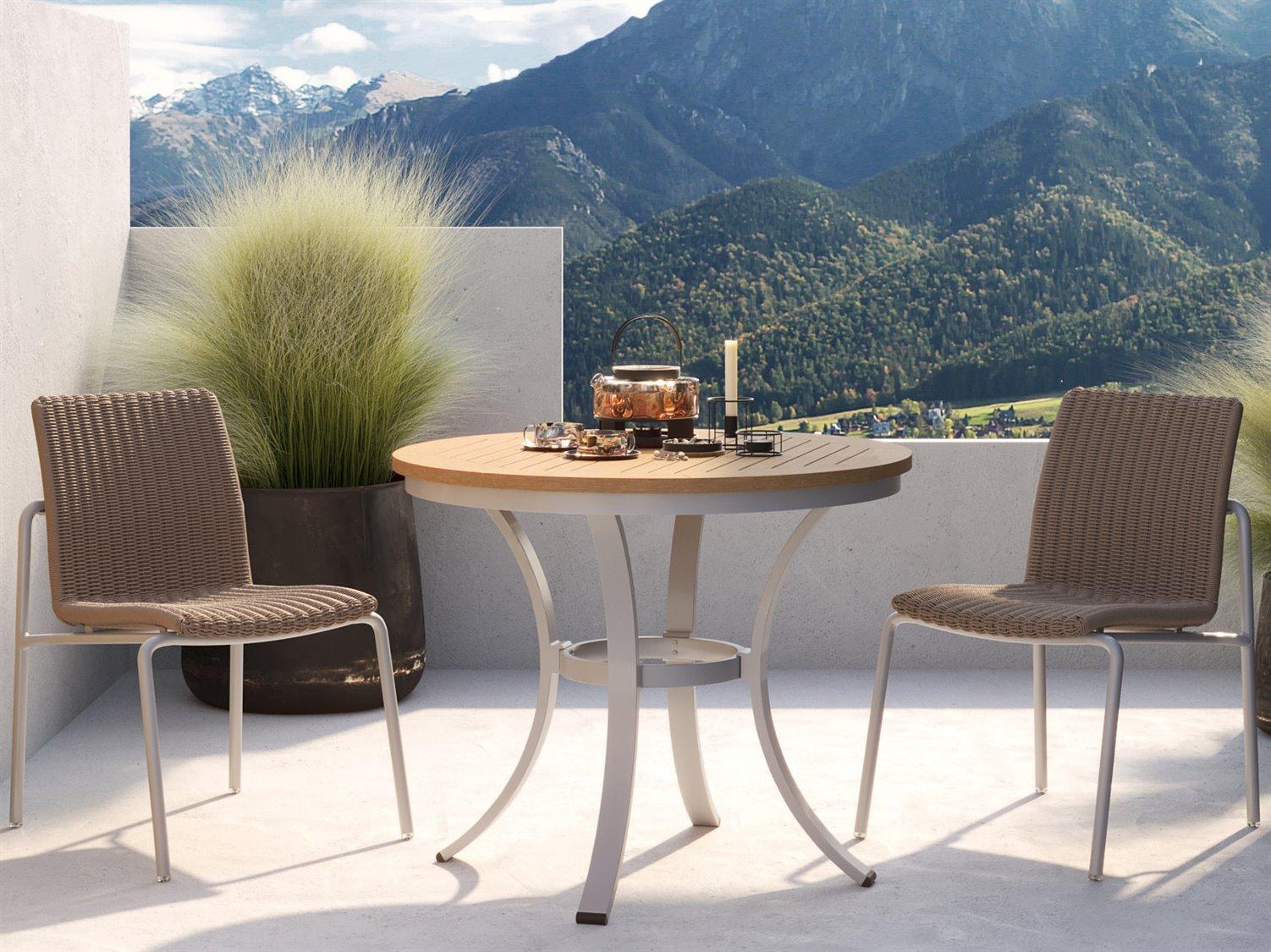 Oxford Garden Orso Wicker Sand 3 Piece Outdoor Dining Set