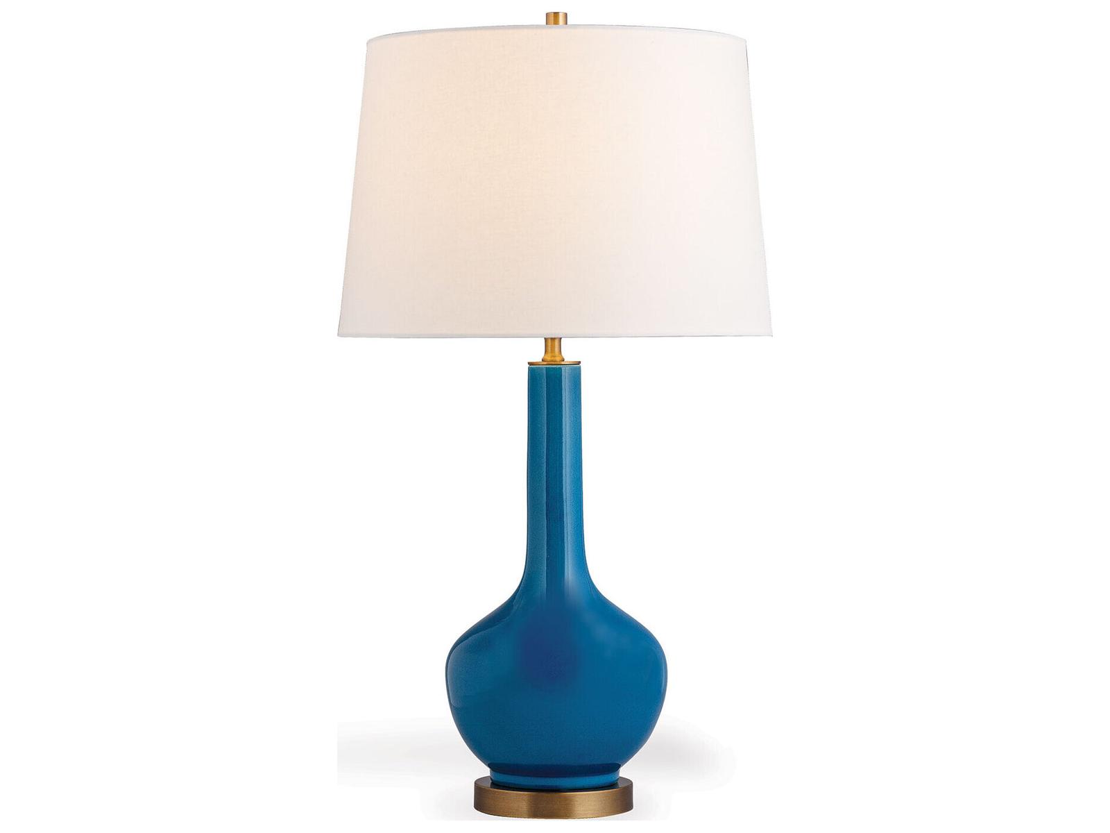 Port 68 Alex Turquoise Lamp 30"H
