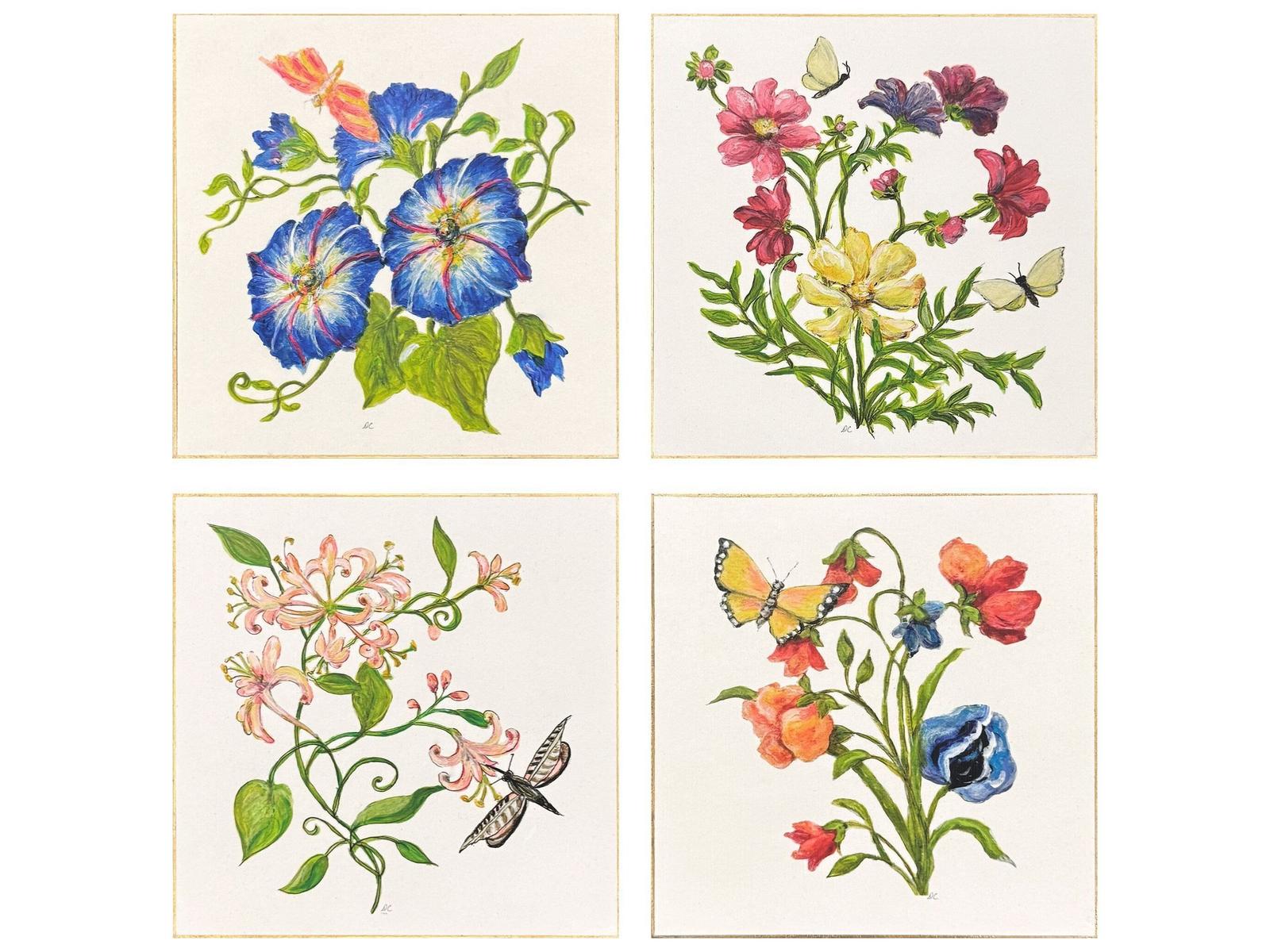 Paragon Floral Snapshot I Painting Set of 4