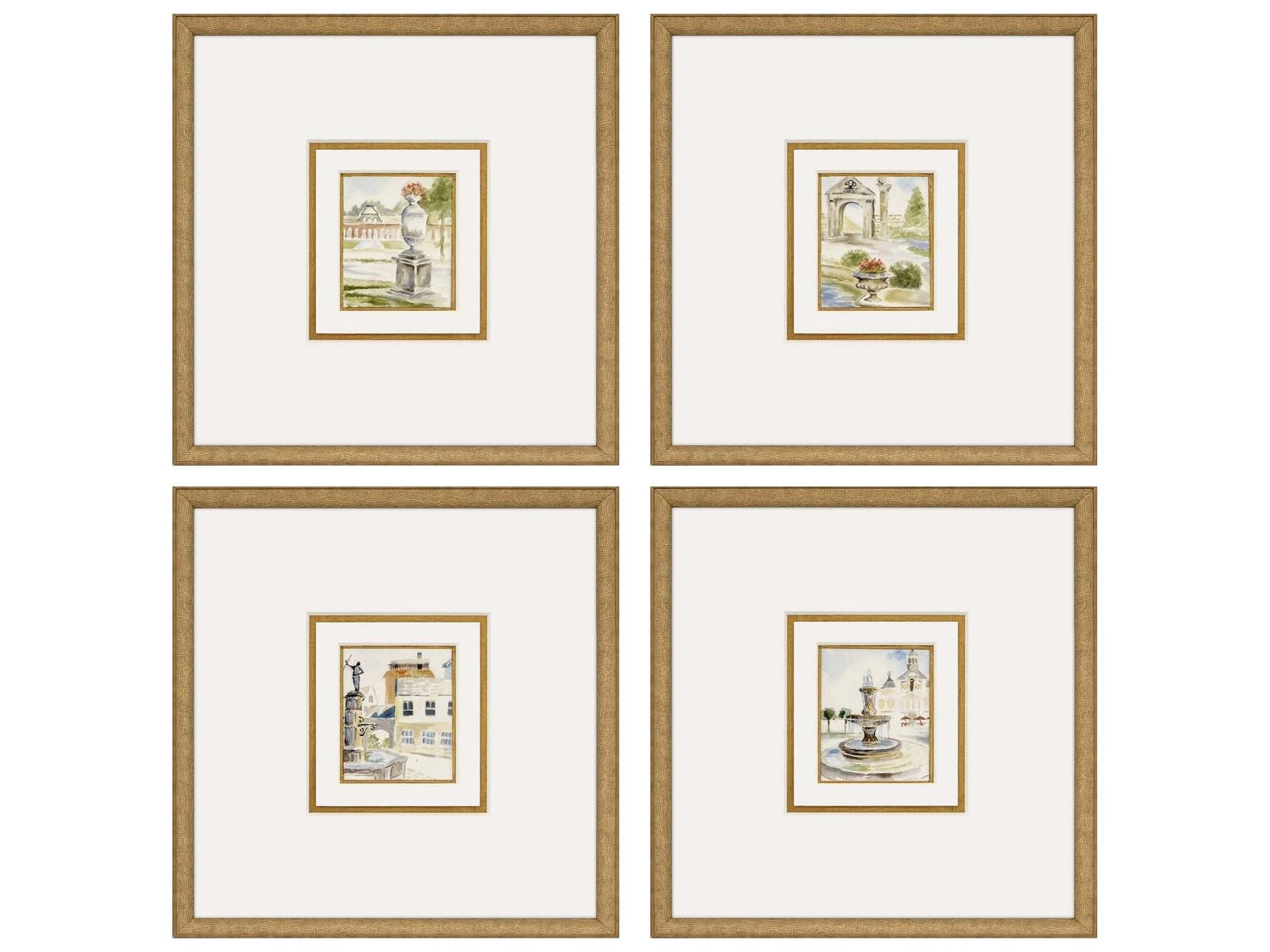 Paragon Fountains I Framed Art Set of 4