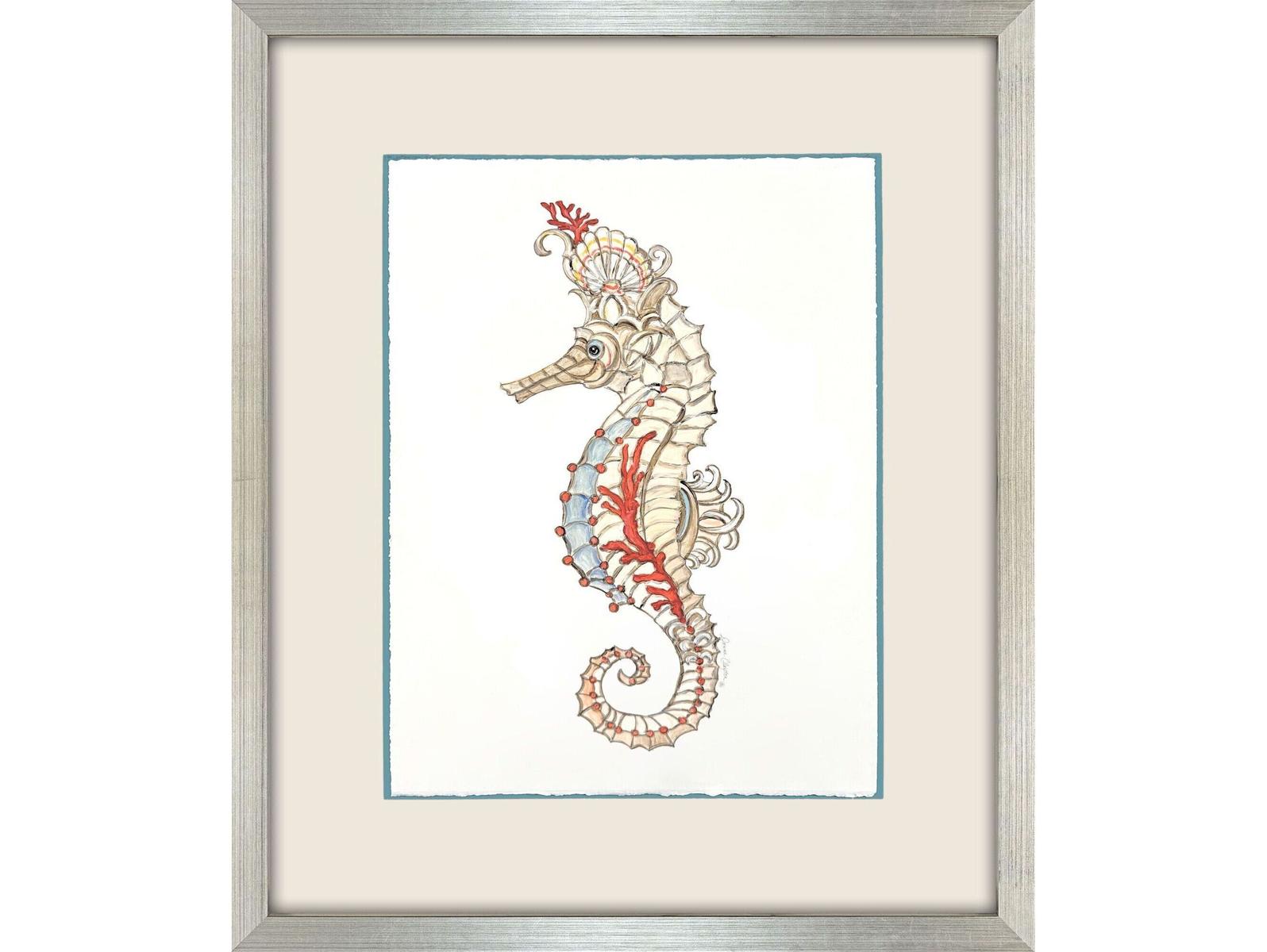 Paragon Crab Celebration Seahorse II Framed Art