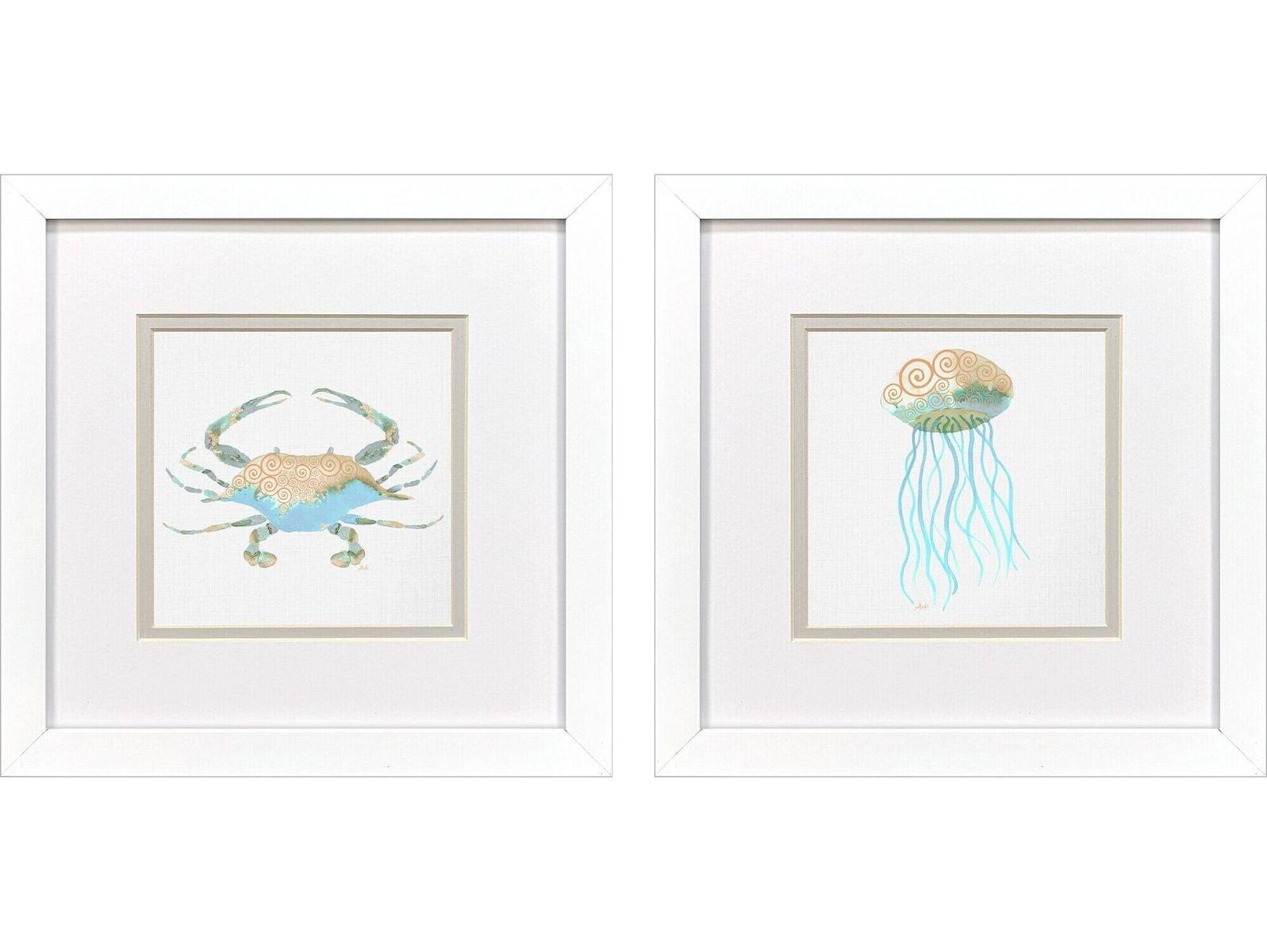 Paragon Sea Creatures II Framed Art - Set of 2