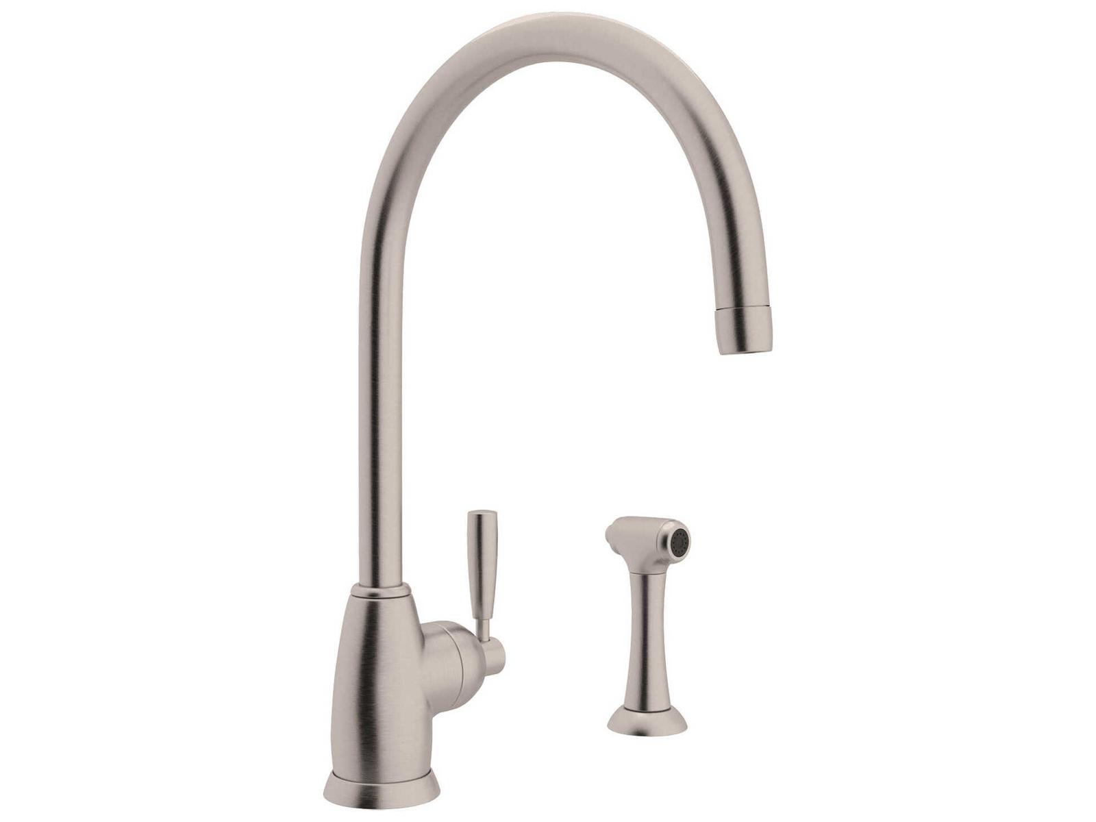 Perrin and Rowe Holborn Satin Nickel Kitchen Faucet with Side Spray