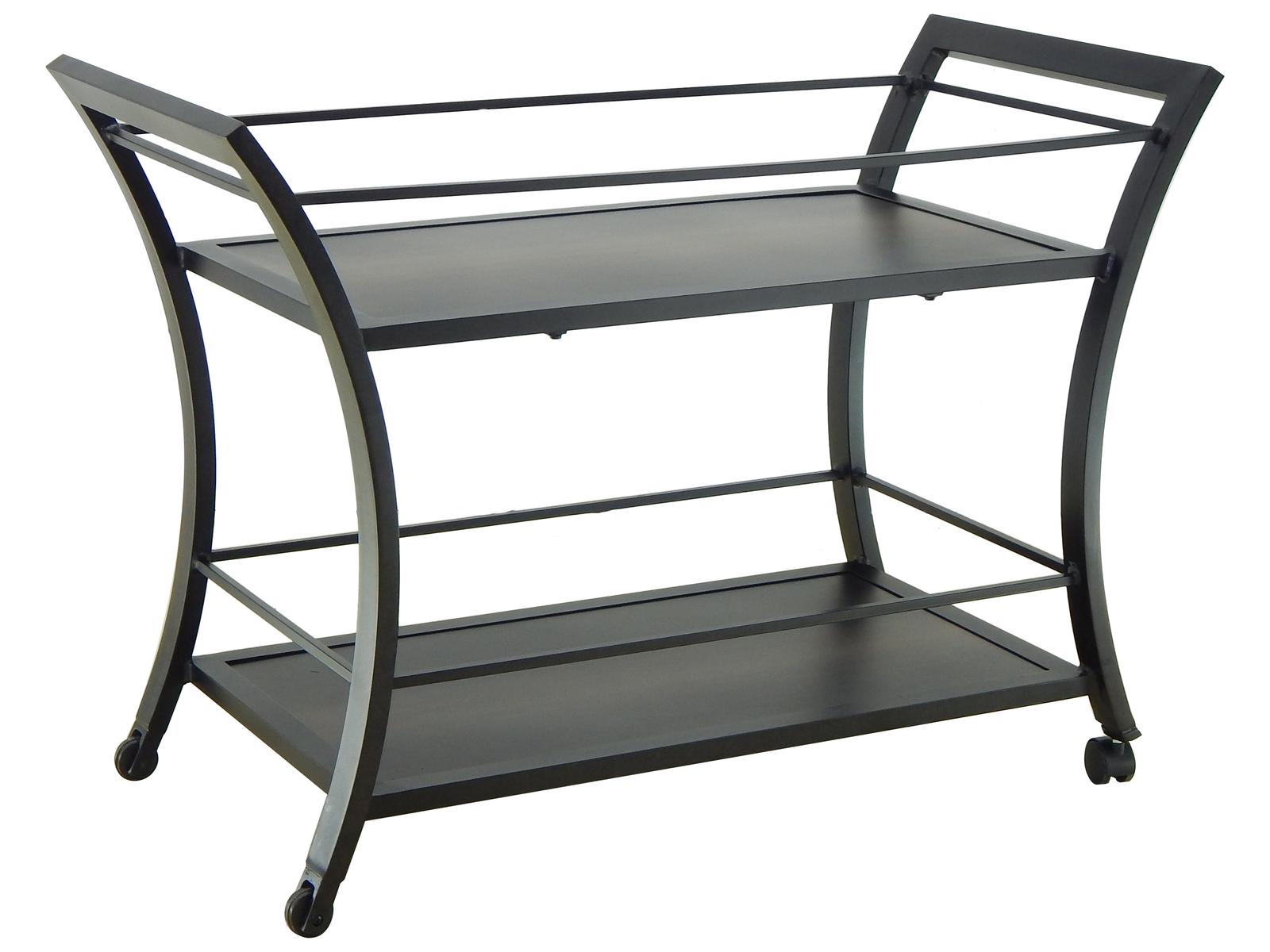 Castelle Moderna Cast Aluminum 34-46.5W x 18-22.5D Rectangular Serving Cart