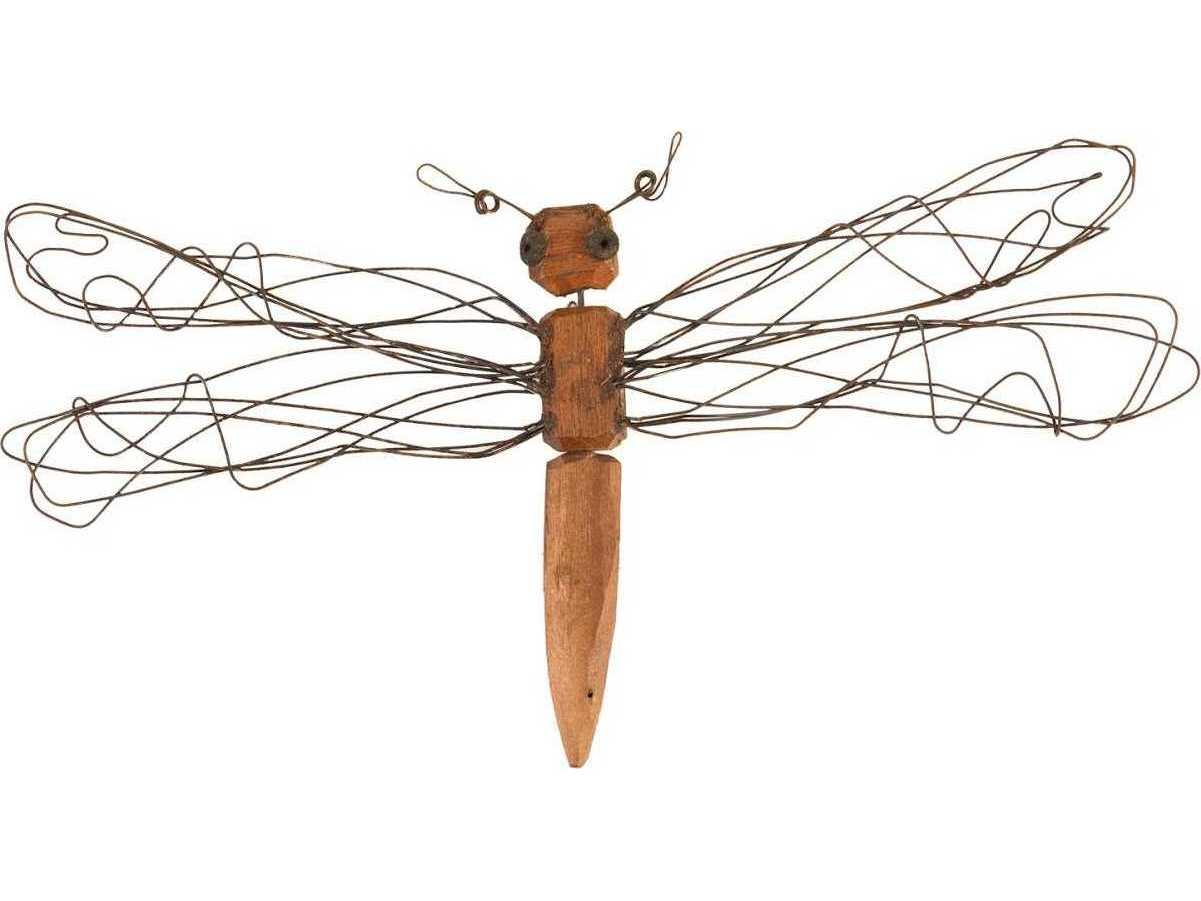 Phillips Collection Wire Wing Dragonfly Small Metal Wall Art Wood
