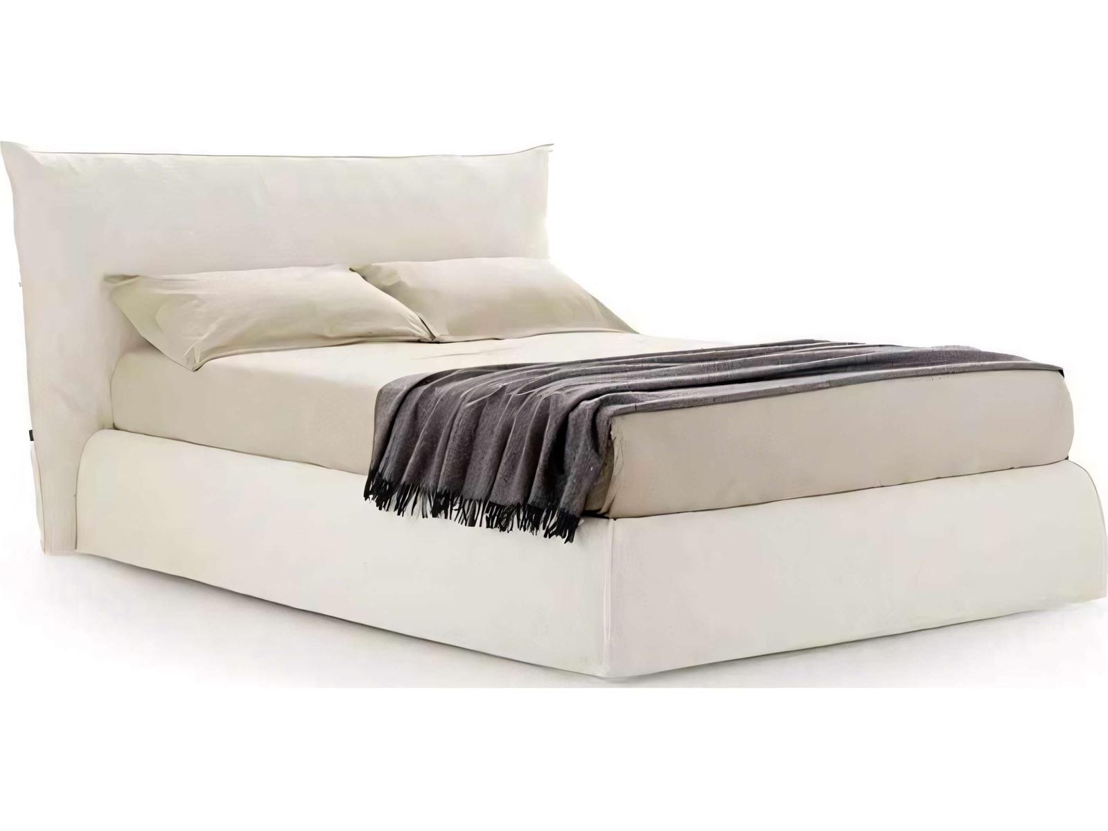 Pianca Piumotto Beige Upholstered King Platform Bed
