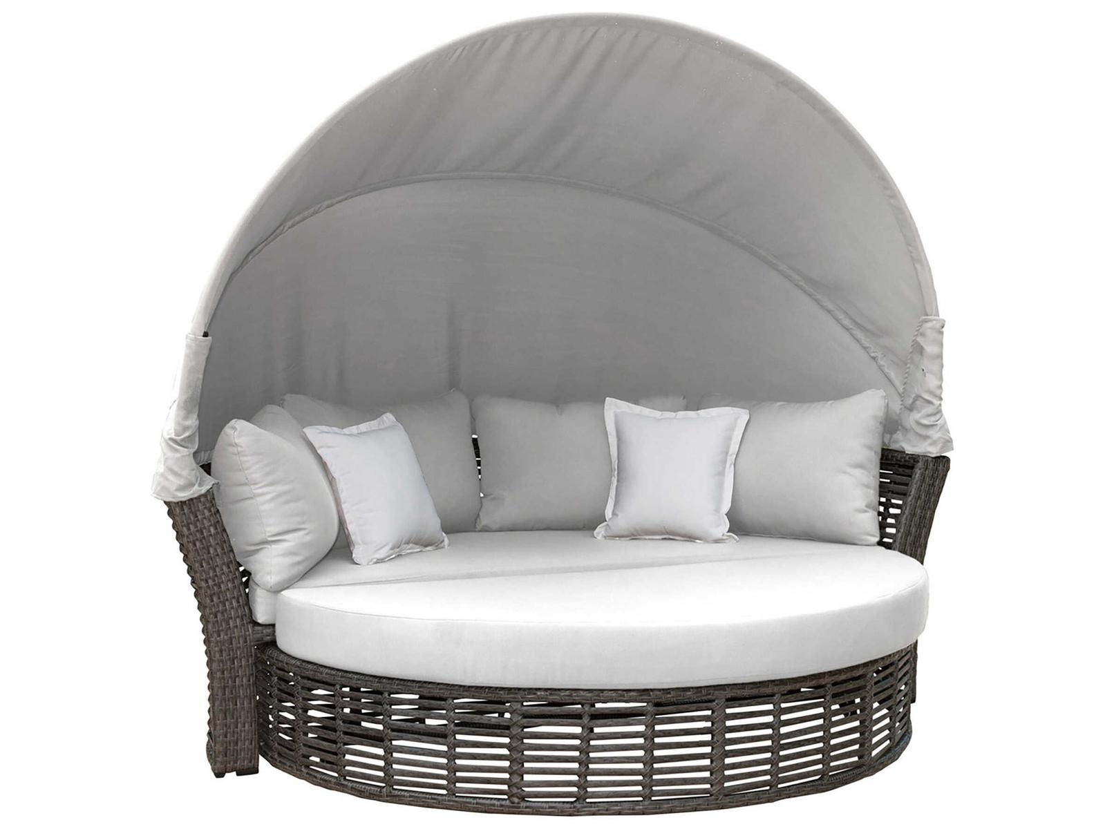 Panama Jack Graphite Wicker Cushion Outdoor Lounge Bed