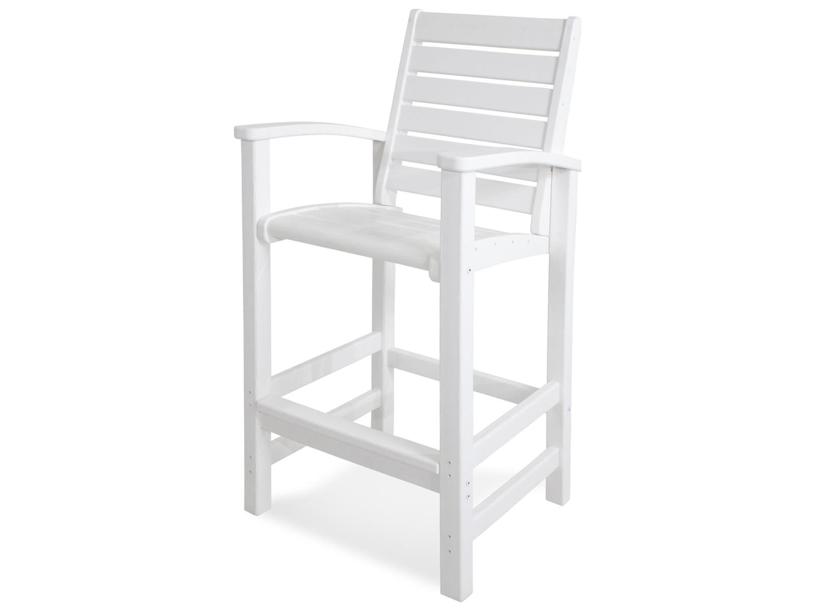 POLYWOOD® Signature Recycled Plastic Outdoor Patio Bar Chair