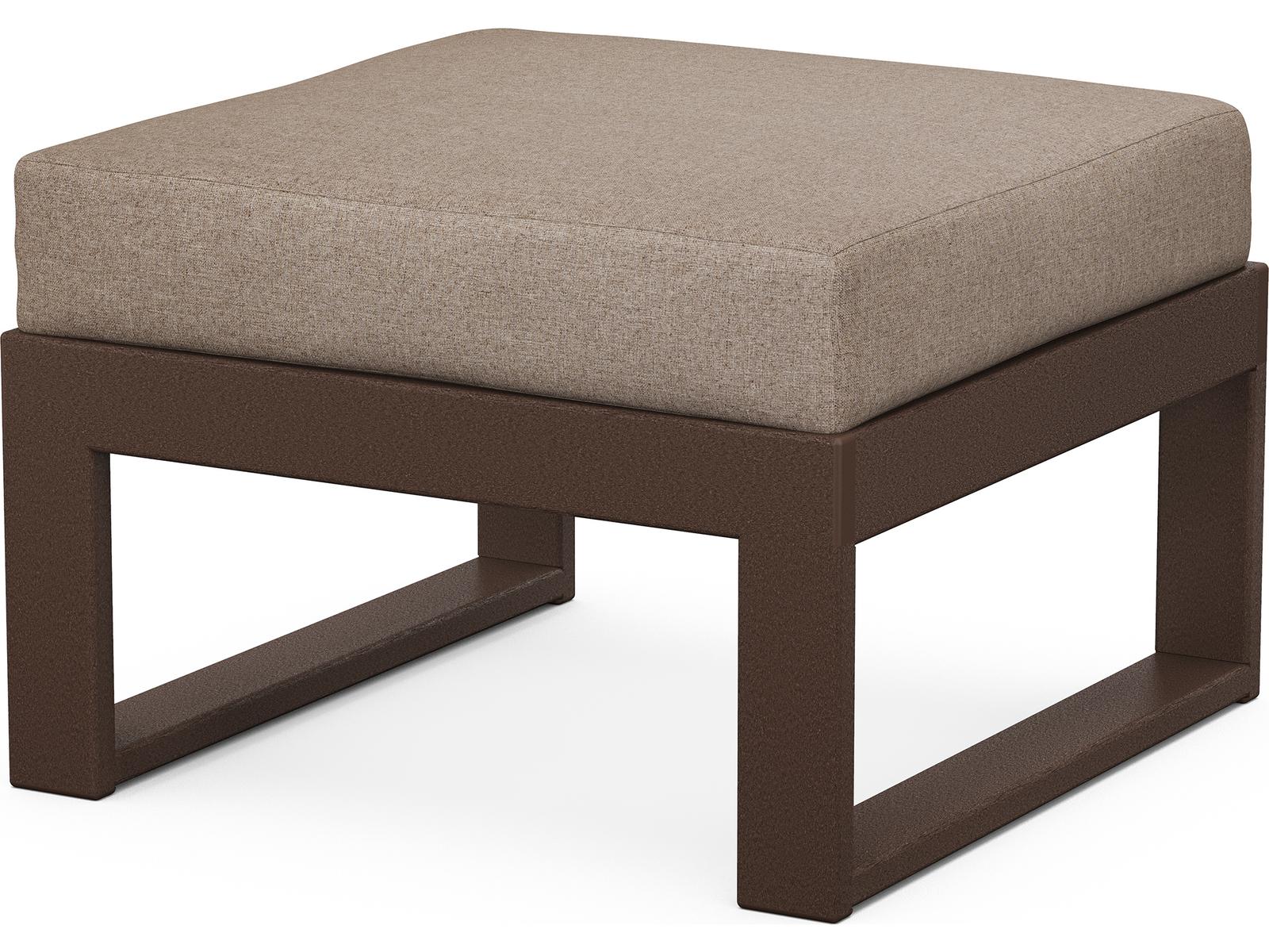 POLYWOOD® Edge Recycled Plastic Modular Outdoor Patio Ottoman
