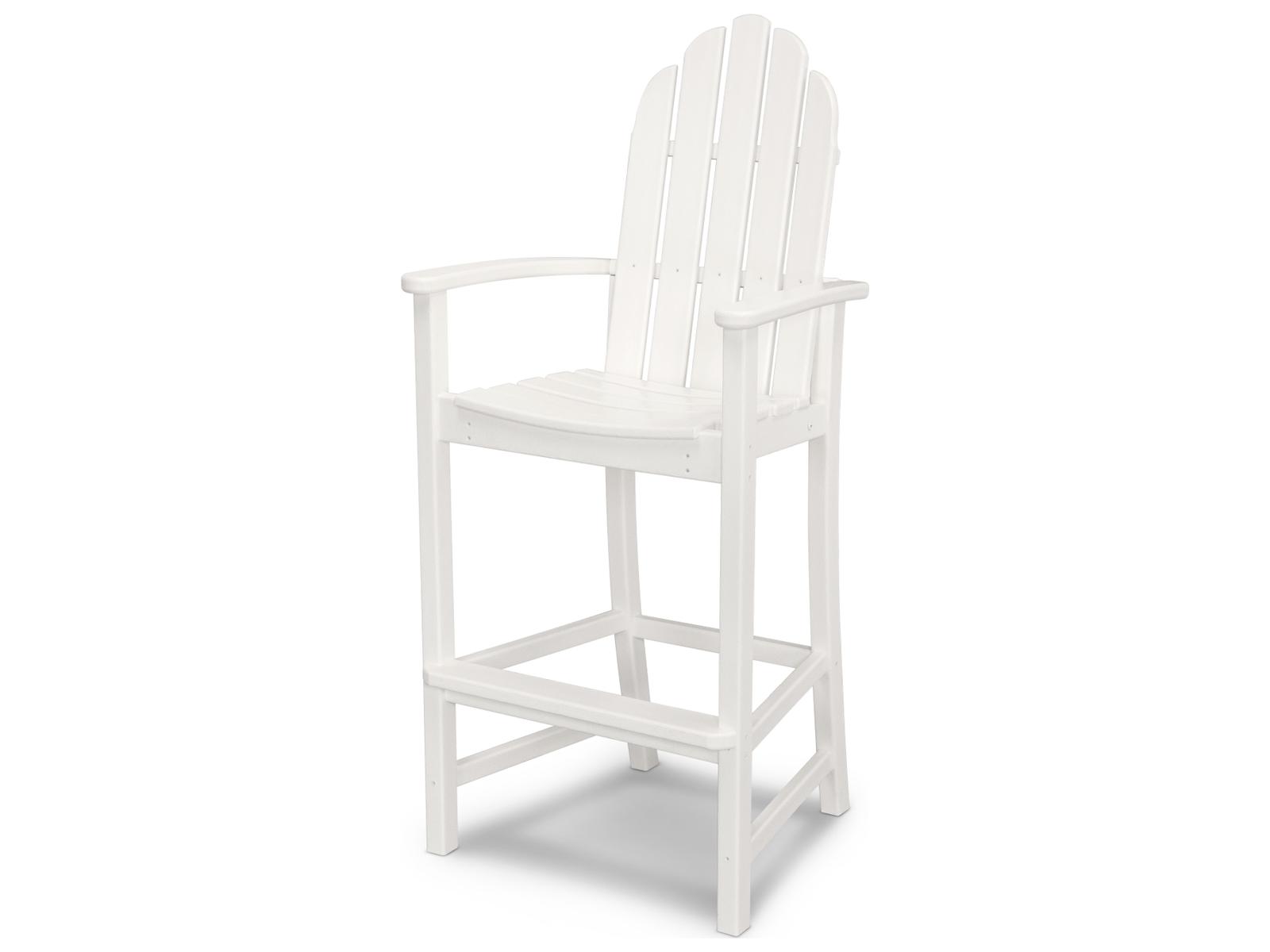 POLYWOOD® Classic Adirondack Recycled Plastic Patio Bar Stool