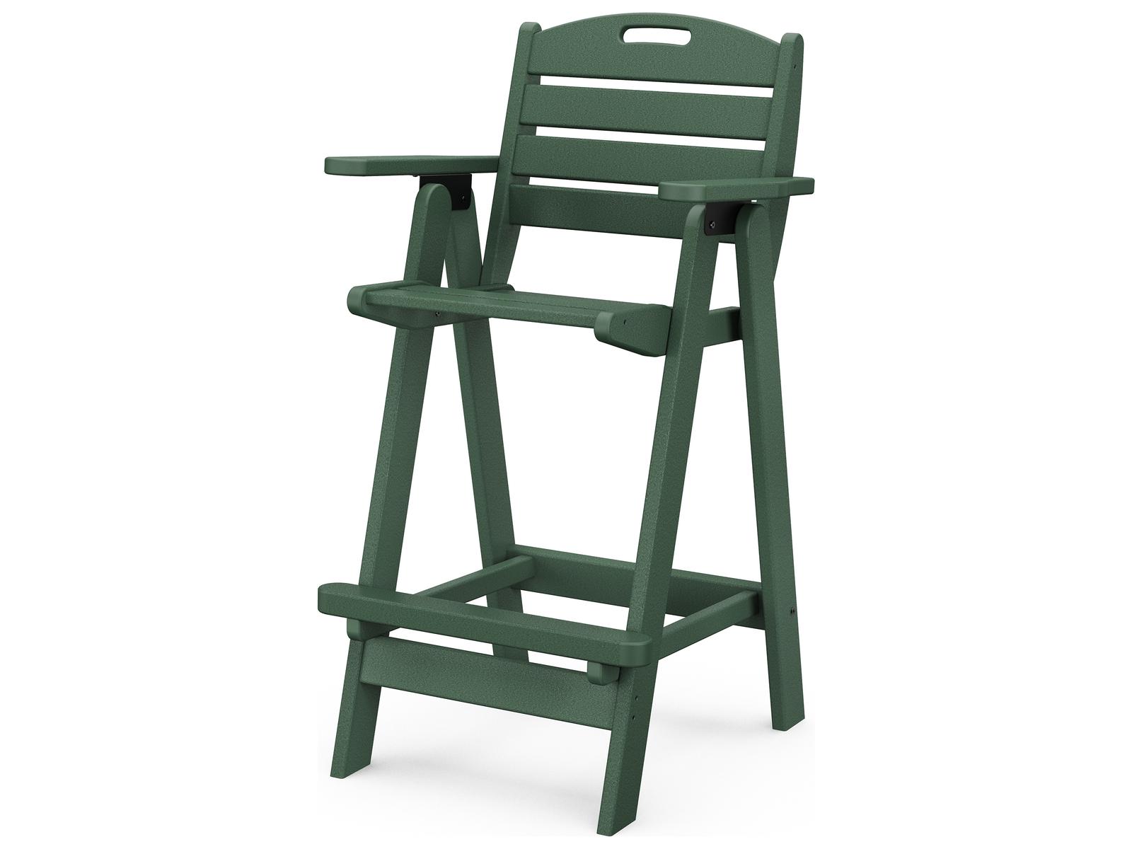 POLYWOOD® Nautical Recycled Plastic Patio Bar Chair