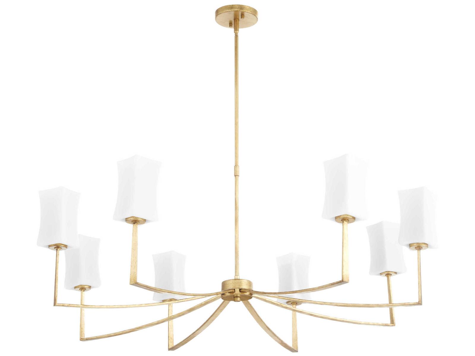 Quorum Ayala 8-Light Gold Leaf Chandelier