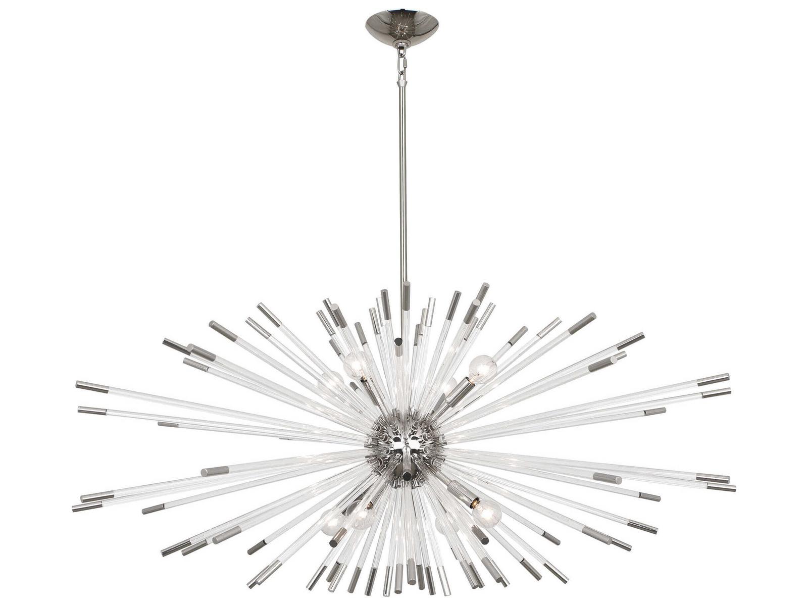 Robert Abbey Andromeda 8-Light Polished Nickel Sputnik Chandelier