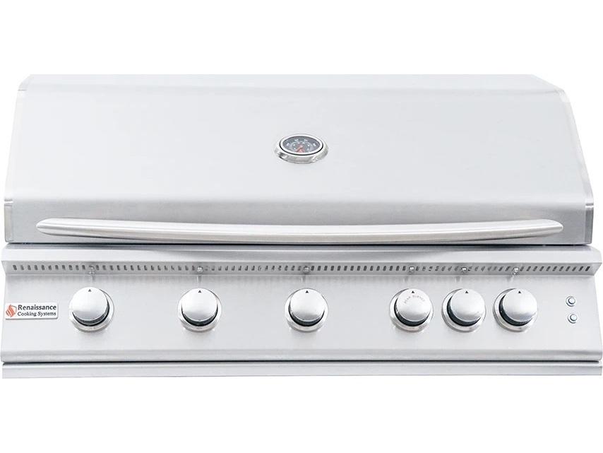 RCS Grills 40'' Premier Grill Blue LED with Rear Burner