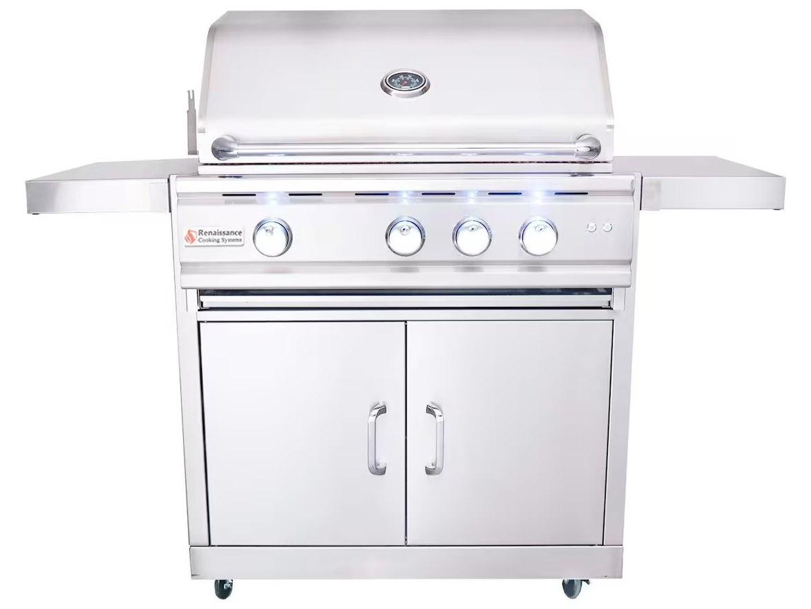 RCS Grills Cutlass Pro Stainless Steel 3 Burner Gas On Cart Grill