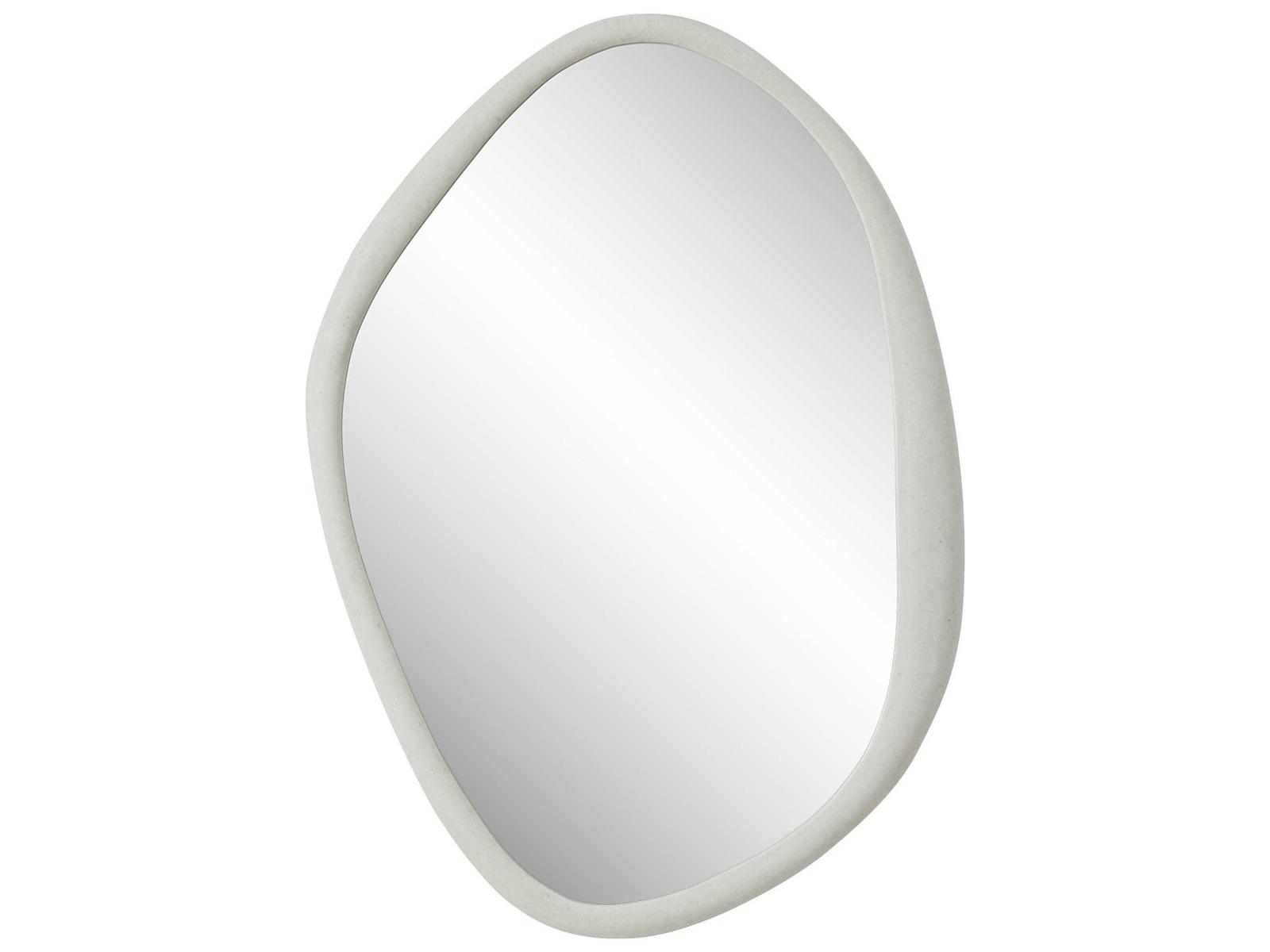 Renwil Folignio Rice Stone Oval Wall Mirror