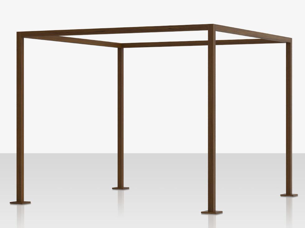 Decoscape Breeze Aluminum Cabana 10' Wood Grain Frame