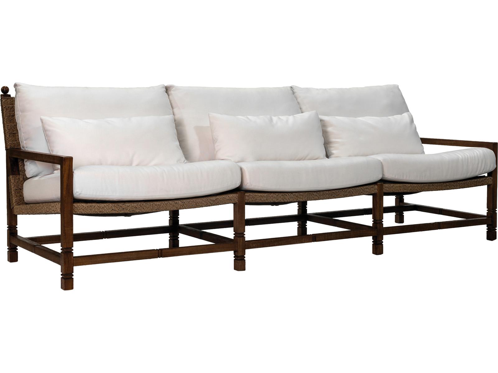 Seasonal Living Vaterra Weathered Pecan Matte Fabric Cushion Sofa