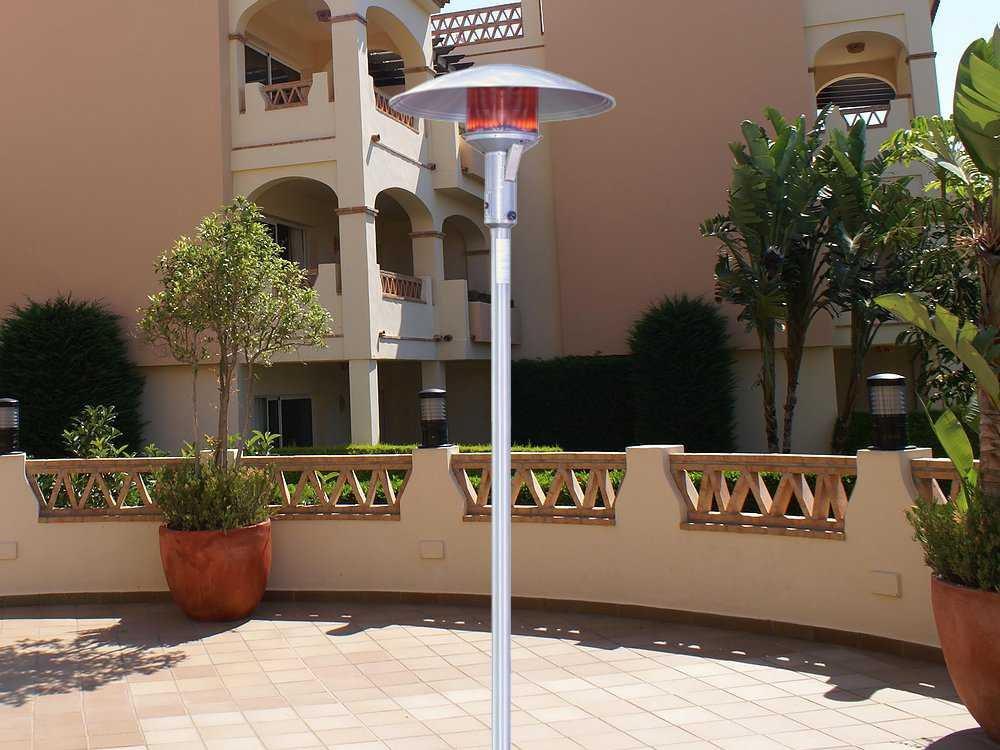 Sunglo Stainless Steel Permanent Post Natural Gas Patio Heater