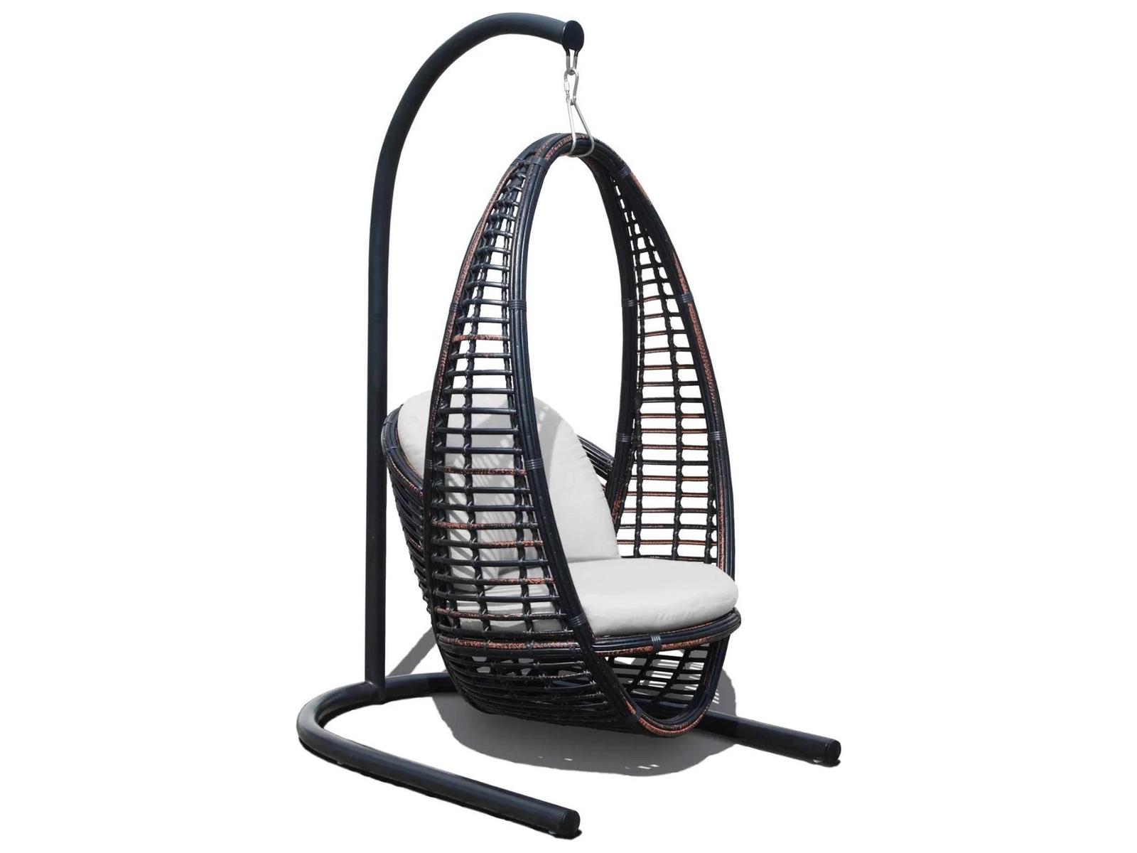 Skyline Design Heri Black Mushroom Aluminum Cushion Swing