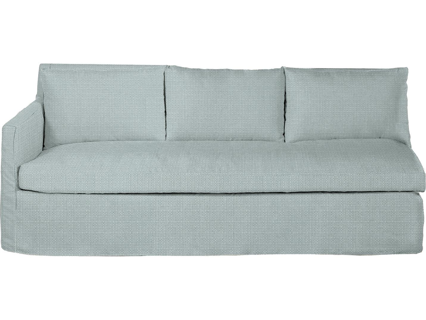 Summer Classics Nora Outdoor Right Arm Facing Sofa in Grid Cloth Indigo