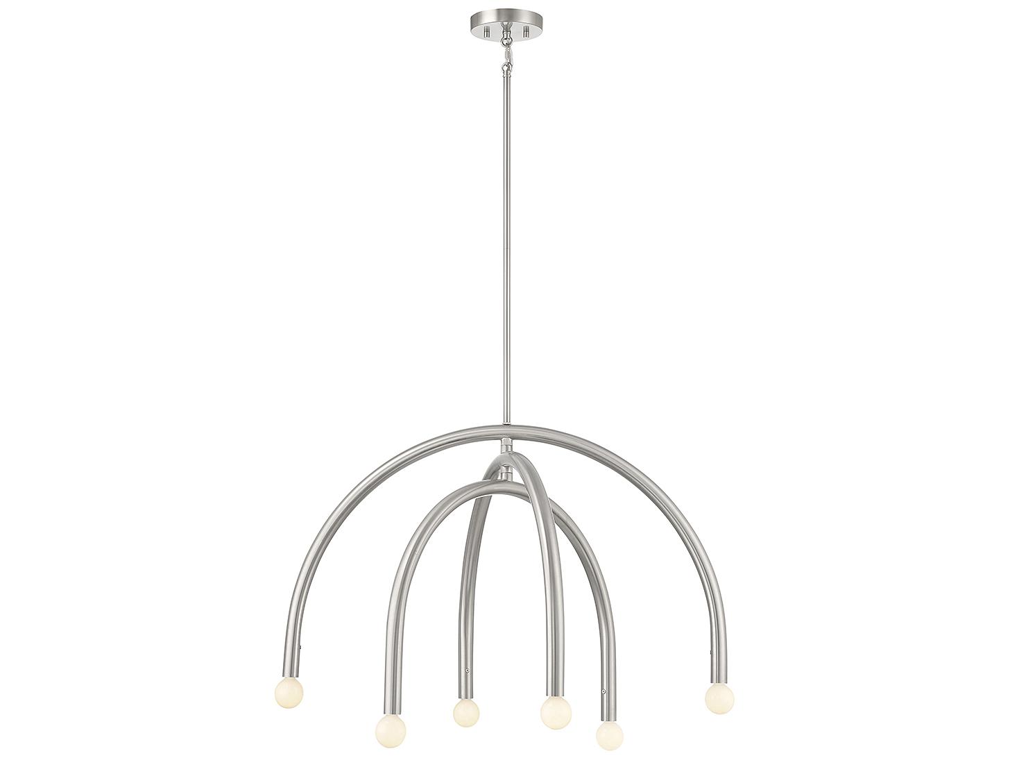Savoy House Meridian 6-Light Brushed Nickel Chandelier