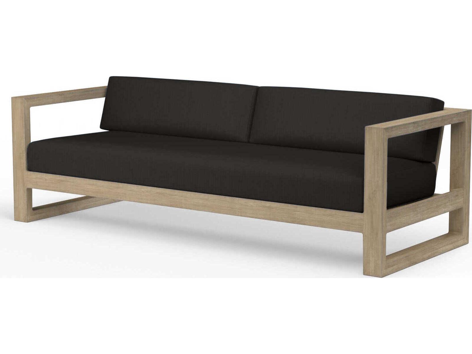 Sunset West Coastal Te Teak Wood Cushion Sofa
