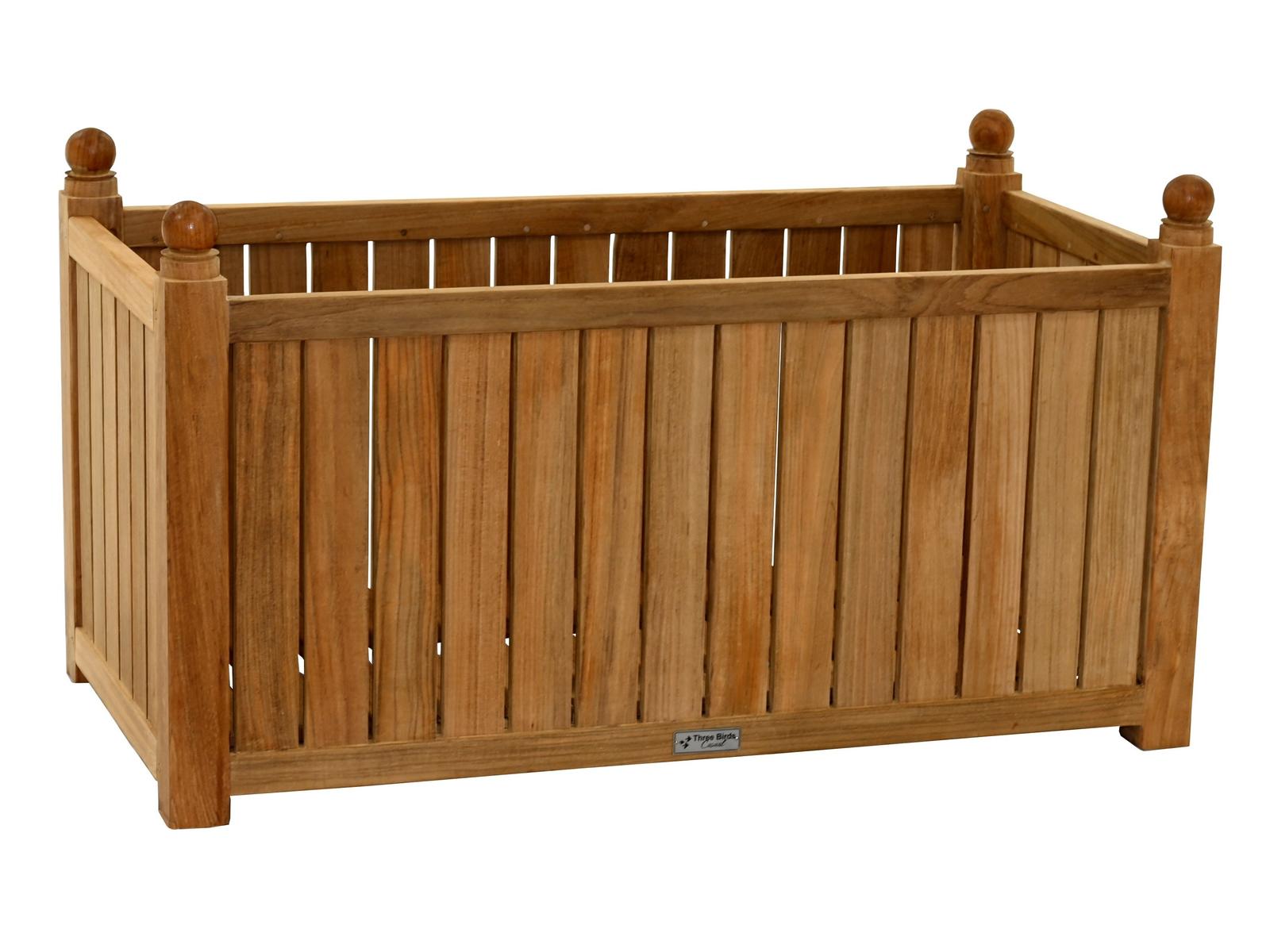 Three Birds Casual Teak Flower Box Rectangle