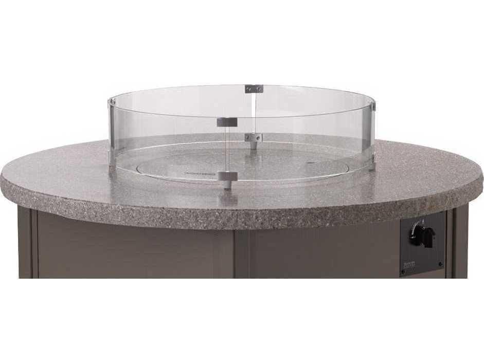 Telescope Casual Fire Pit Table Round Glass Surround for 42 and 54 Round MGP Top