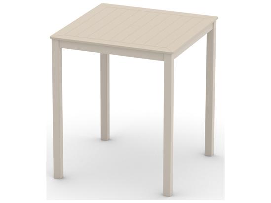 Telescope Casual Marine Grade Polymer Aluminum Square Outdoor Bar Height Table