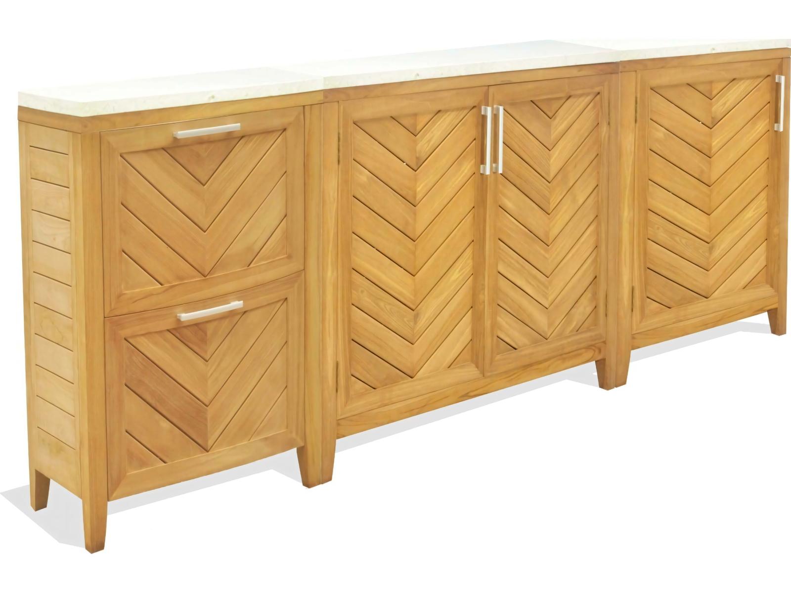 Teak Smith Ventura 3 Piece Teak Cabinet Set