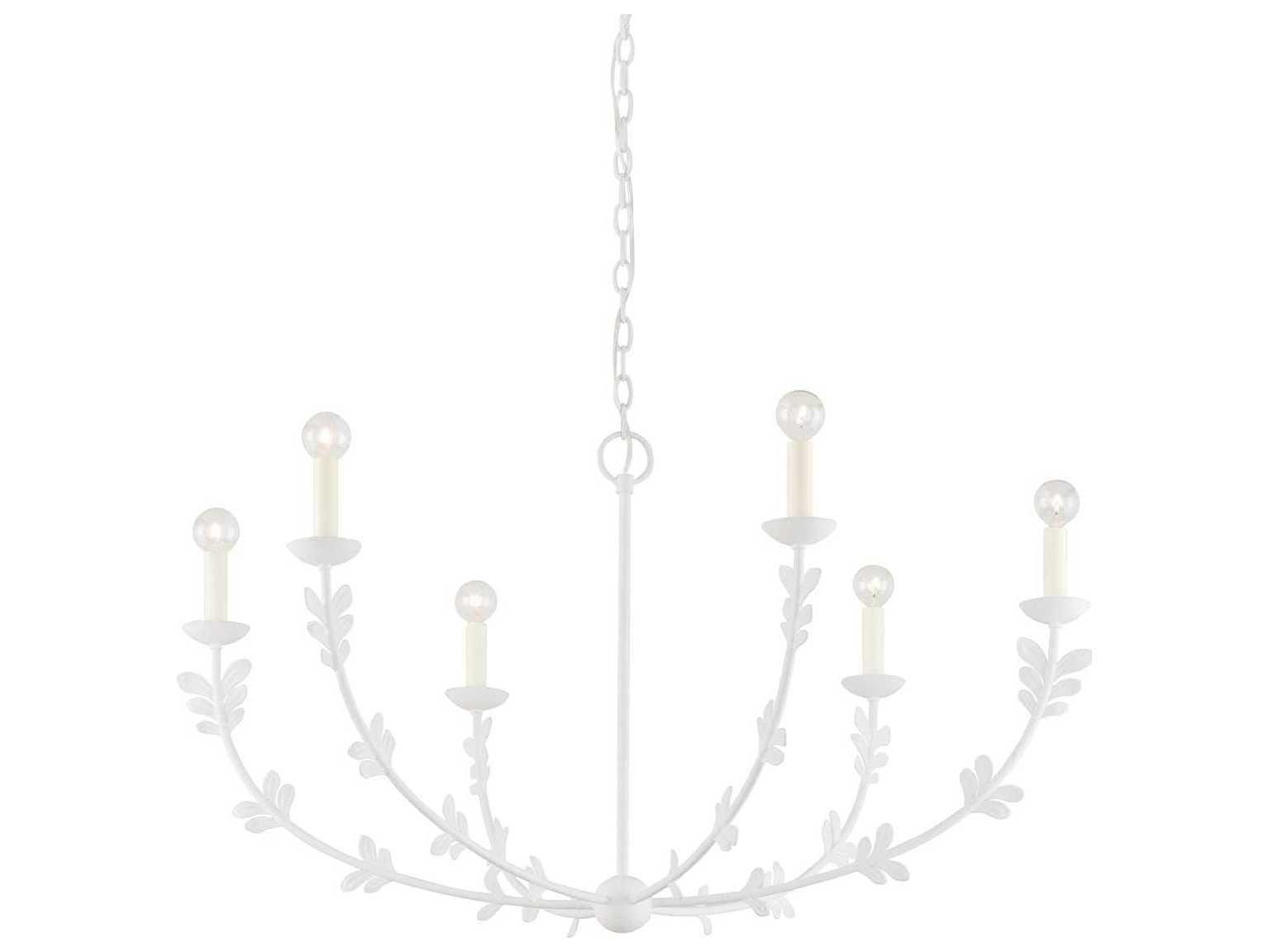 Troy Lighting Florian 6-Light White Candelabra Chandelier