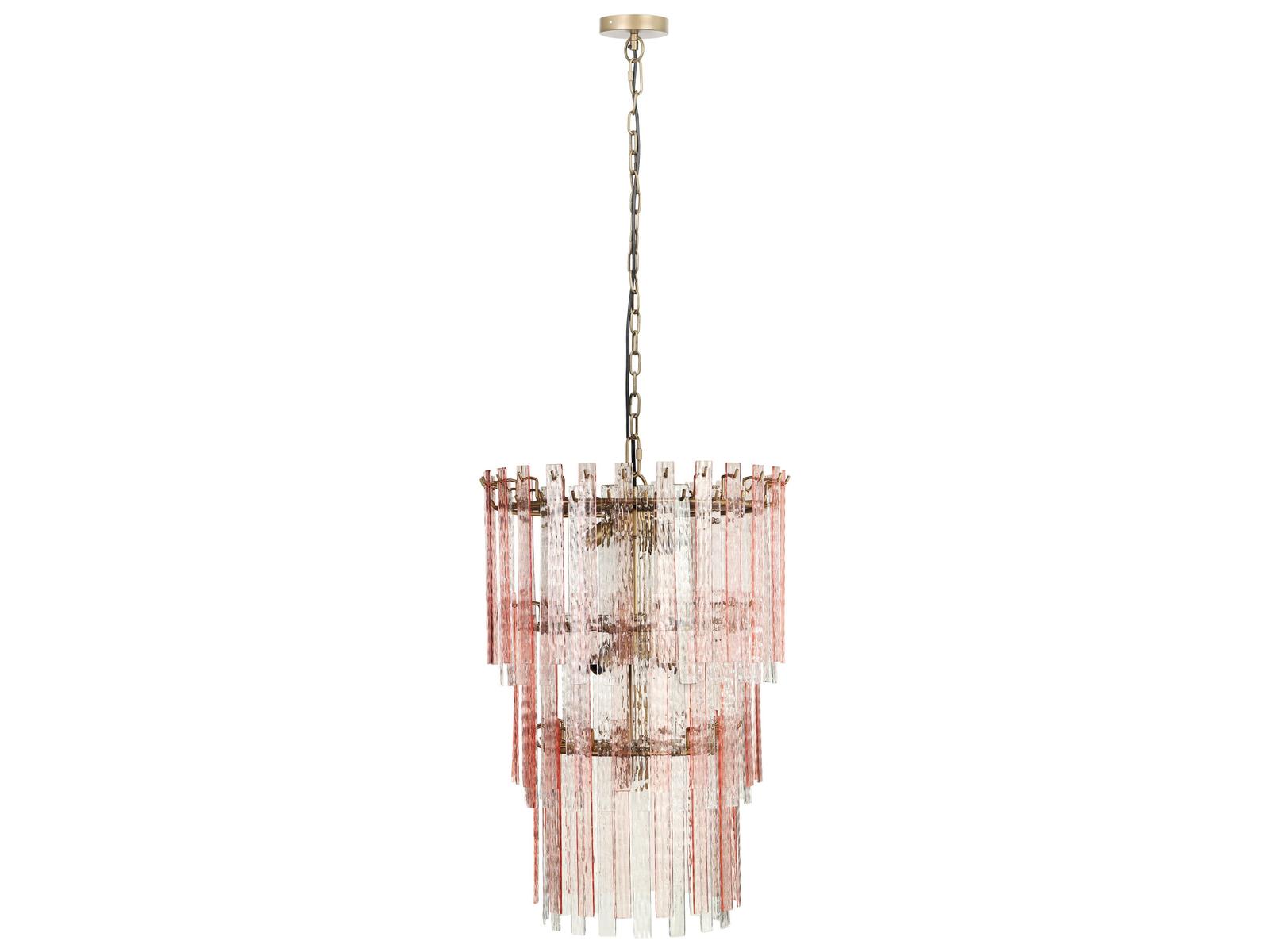 TOV Hampshire Pink Acrylic 3-Tier Chandelier