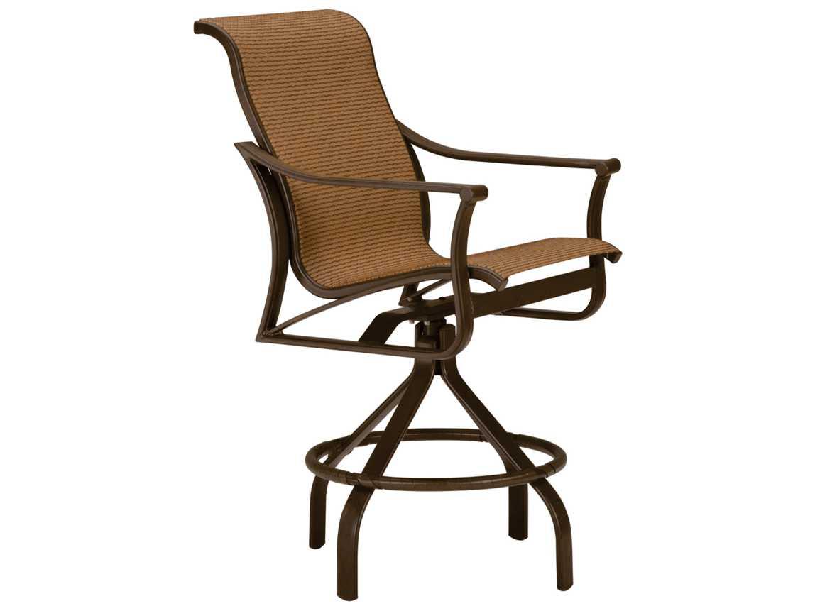Tropitone Corsica Sling Aluminum Swivel Bar Stool