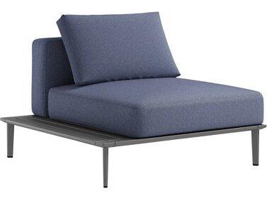Tropitone Platform Cushion Aluminum Right Table Modular Patio Lounge Chair