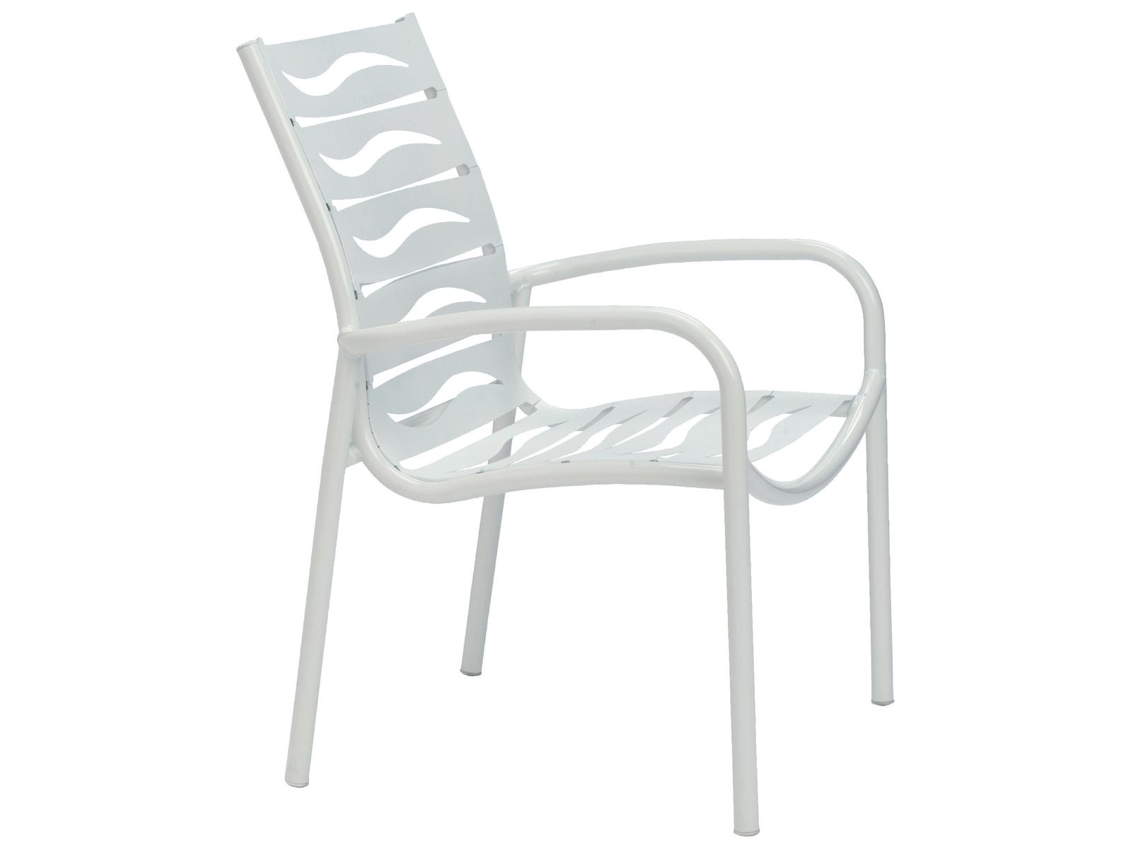 Tropitone Millennia Wave Segment Aluminum Stackable Outdoor Patio Dining Chair