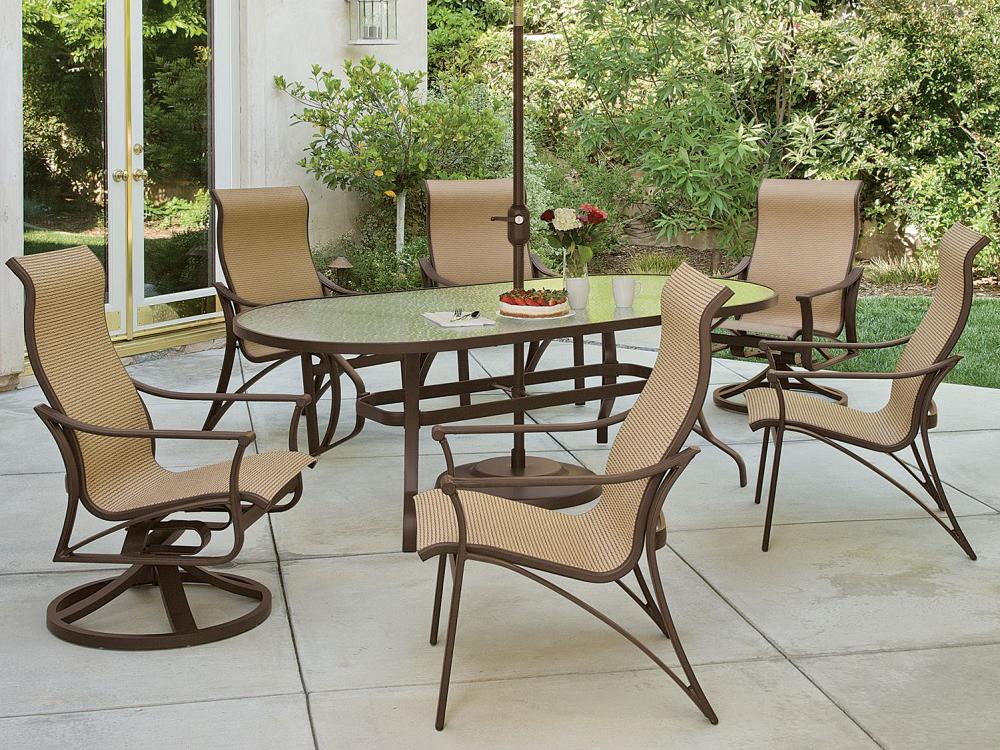 Tropitone Corsica Sling Aluminum Patio Dining Set