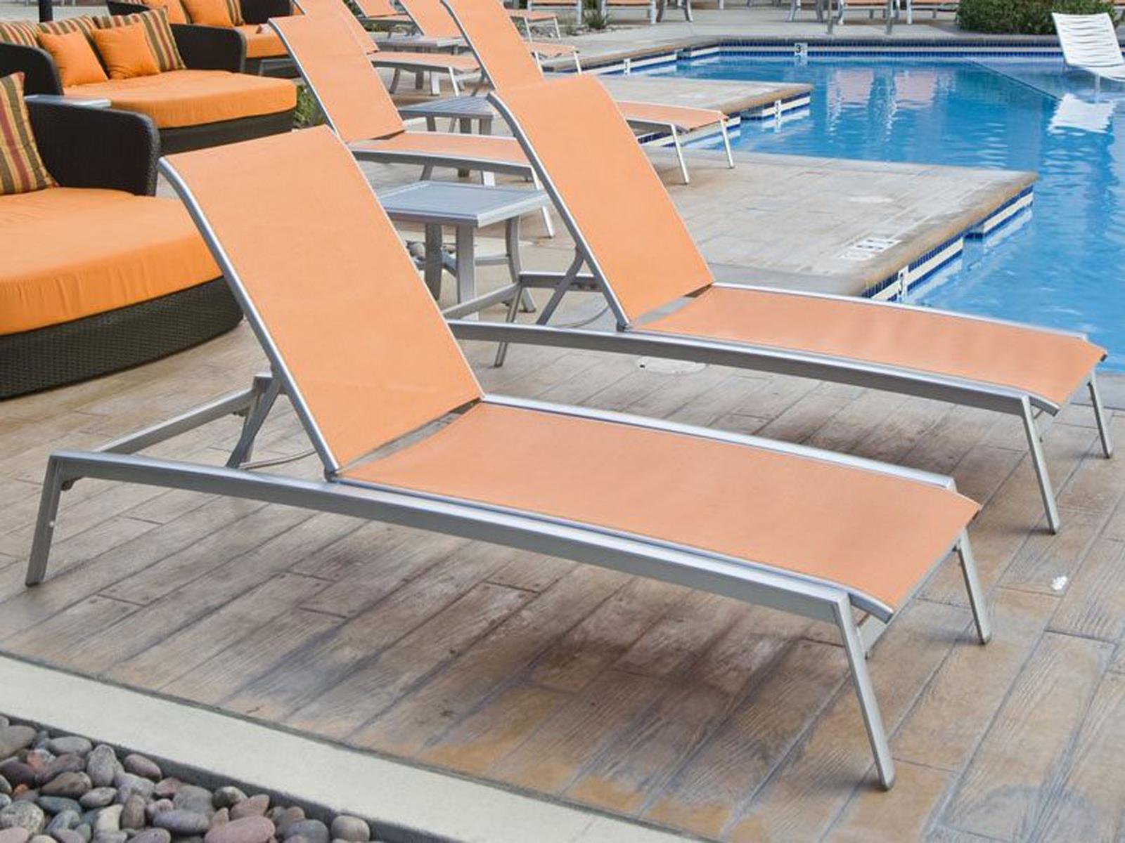 Tropitone Elance Relaxed Sling Aluminum Patio Lounge Set