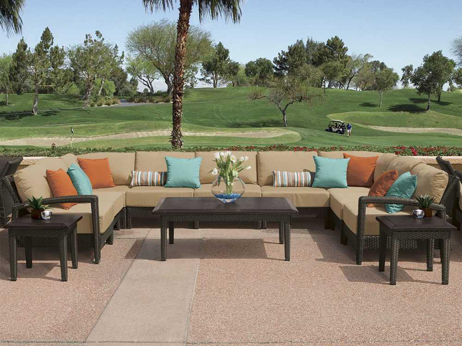 Tropitone Evo Woven Deep Seating Sectional Outdoor Lounge Set
